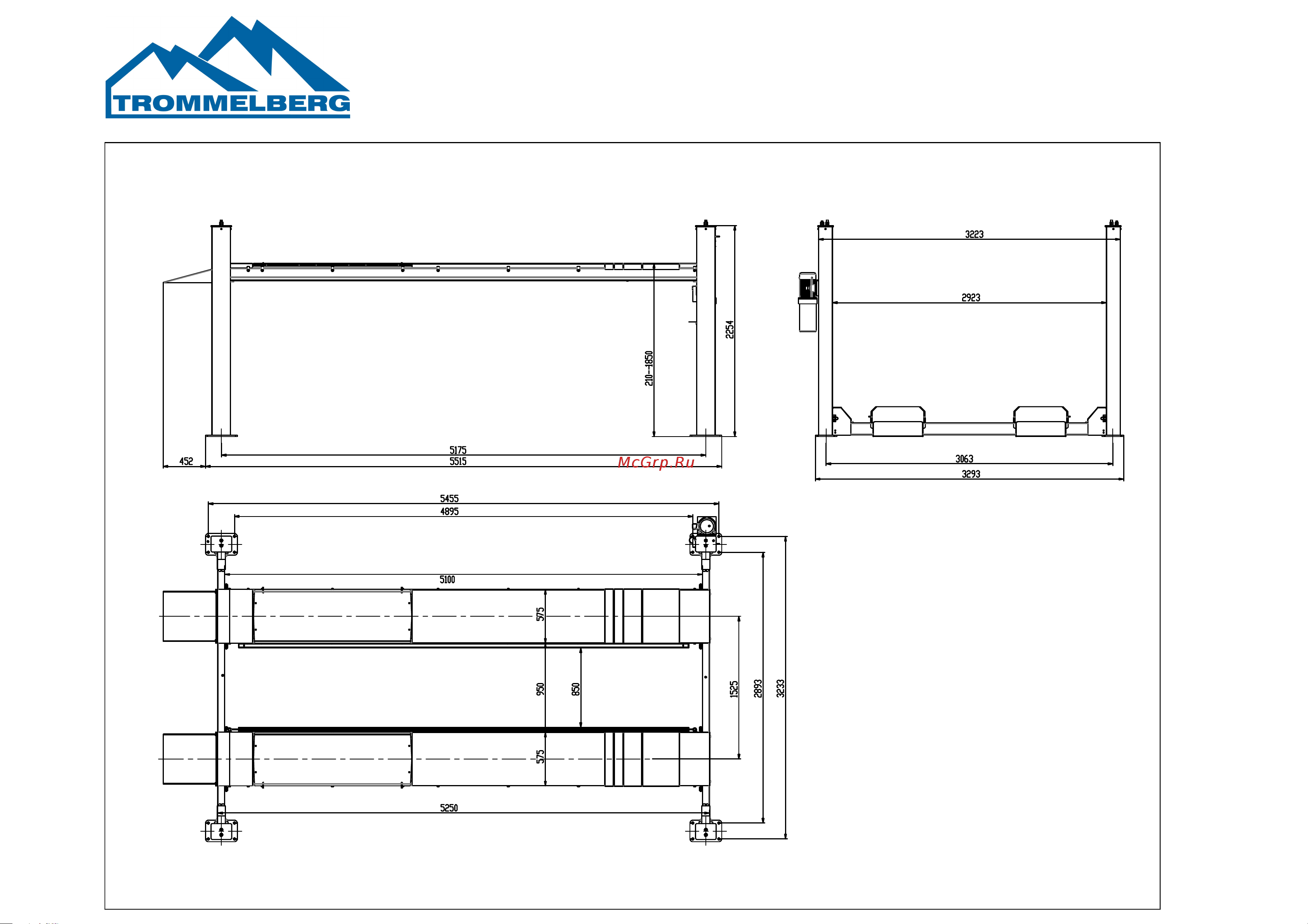 Trommelberg г\п 5 т TST455CWAL drawing_TST455CWAL онлайн
