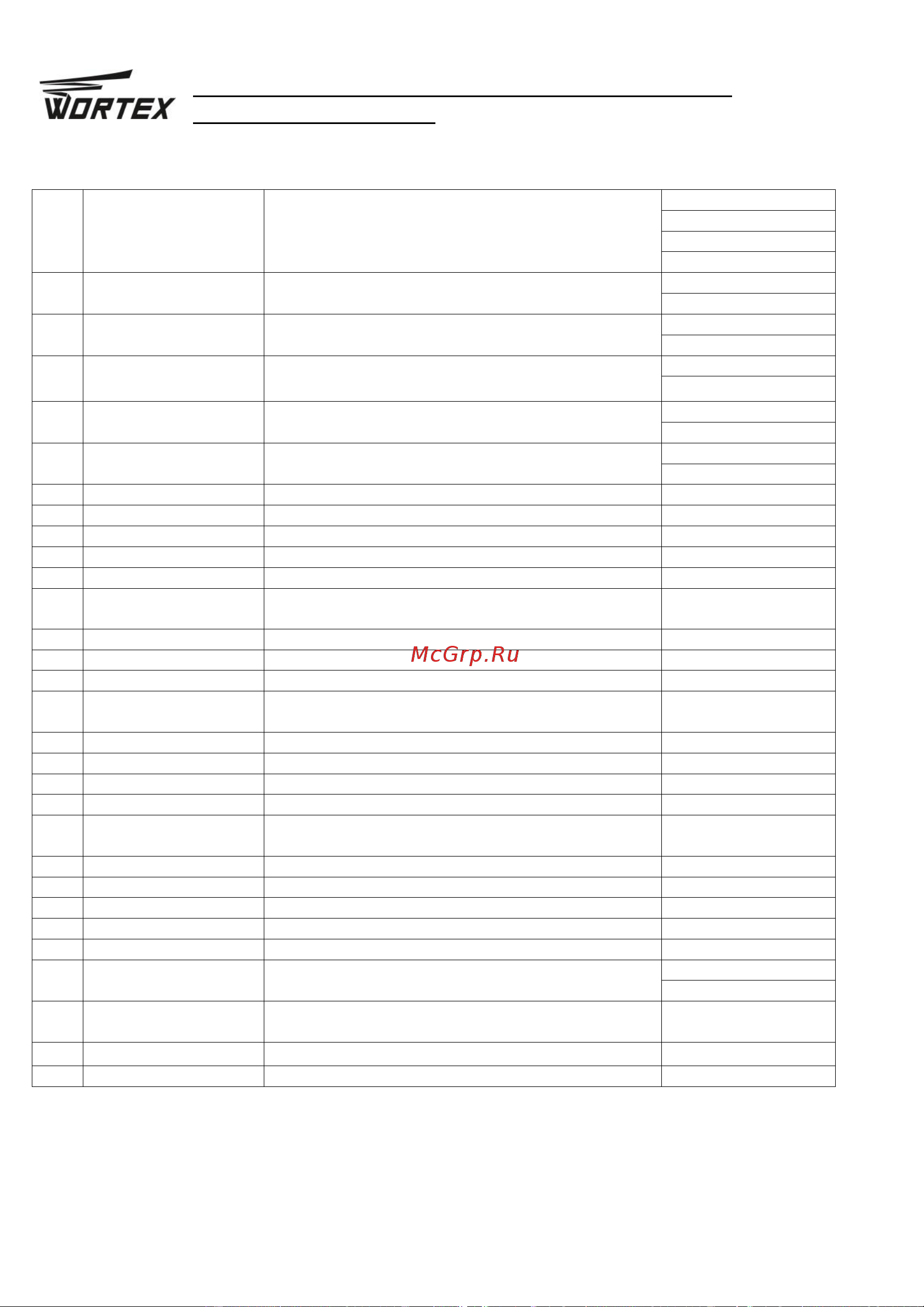 WORTEX CWR 0318 ALL1 CWR031800029 Инструкция к товару онлайн [21/21] 865255