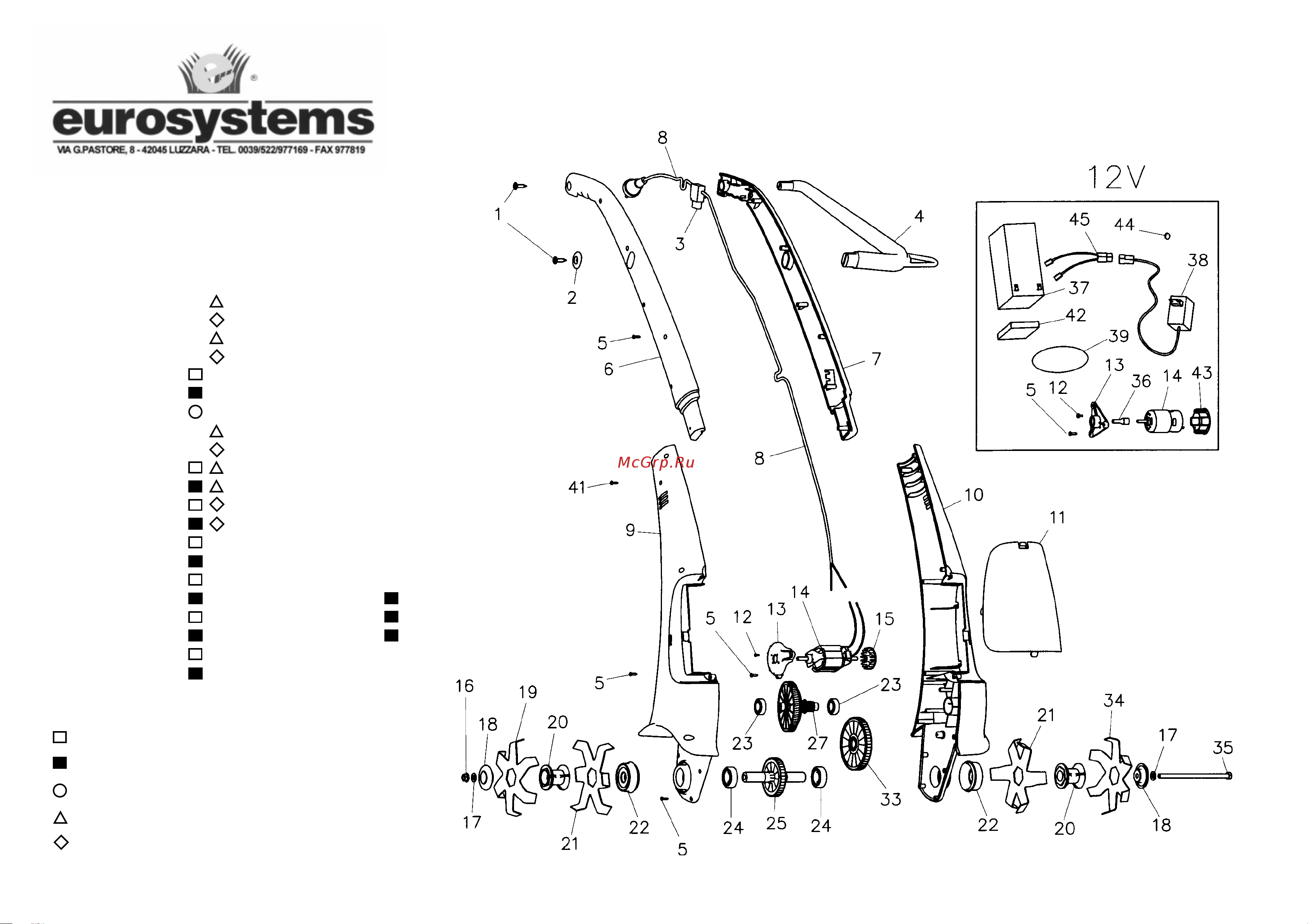 Eurosystems Lucciola 947522100 Деталировка онлайн