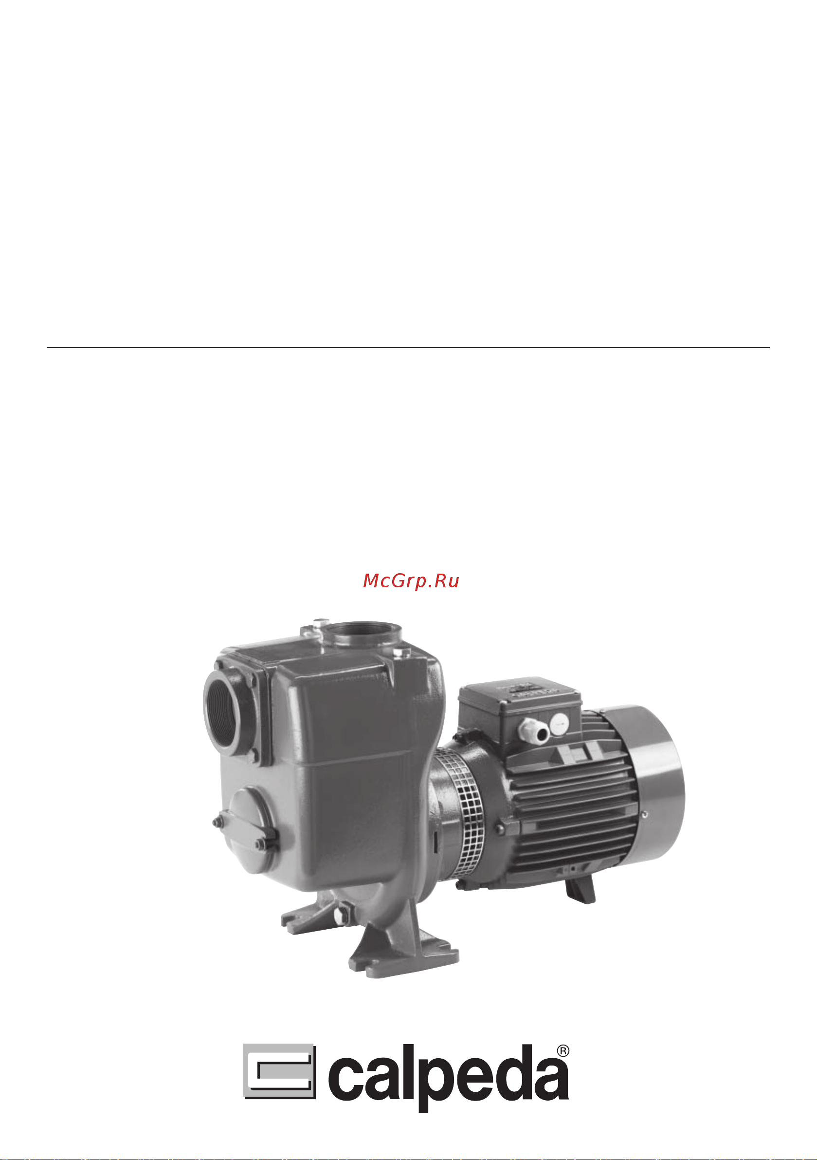 CALPEDA A 50-125A/A 230/400/50 Hz 60F00902000 Инструкция к Calpeda A 40-110A/B 60F00382000 онлайн
