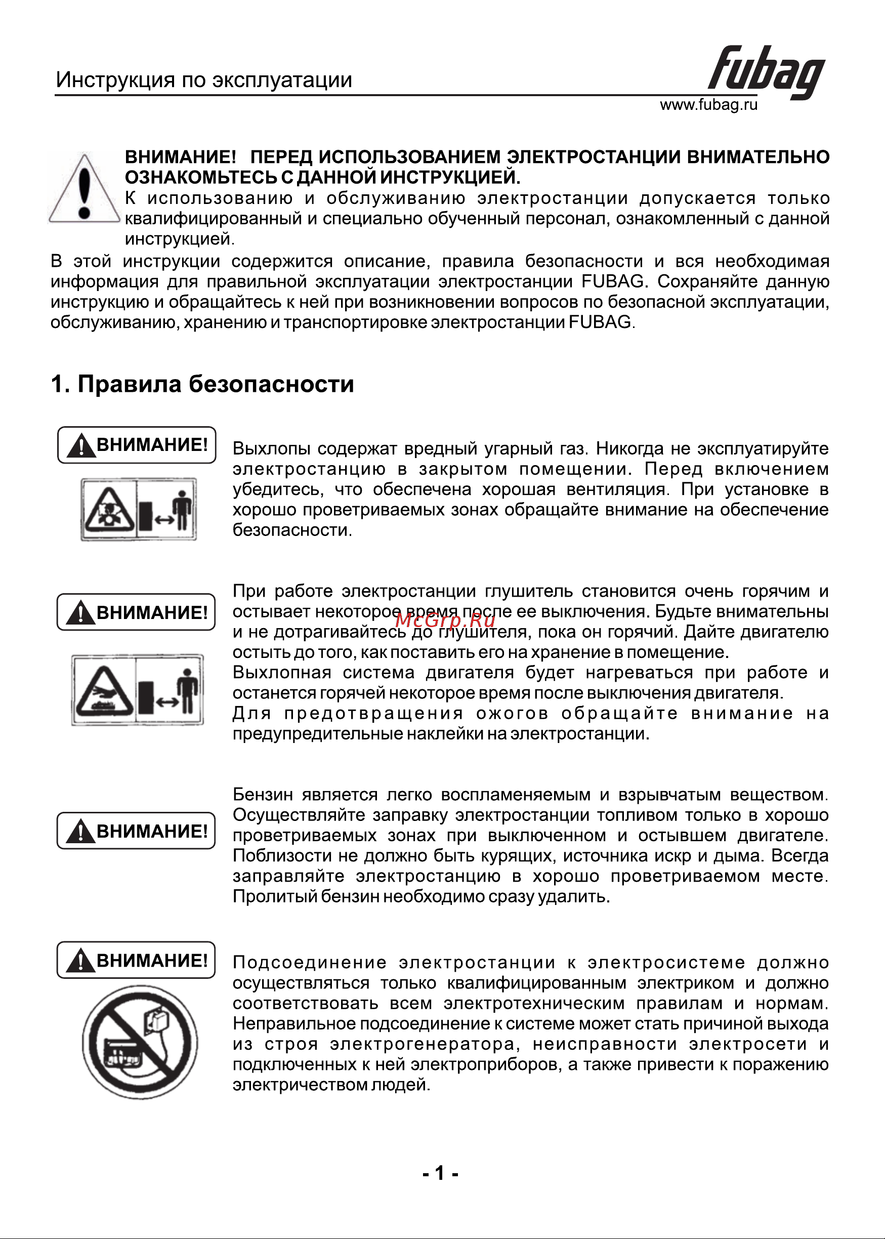 Fubag BS 6600 DA ES 641693 Инструкция по эксплуатации онлайн [2/17] 865865