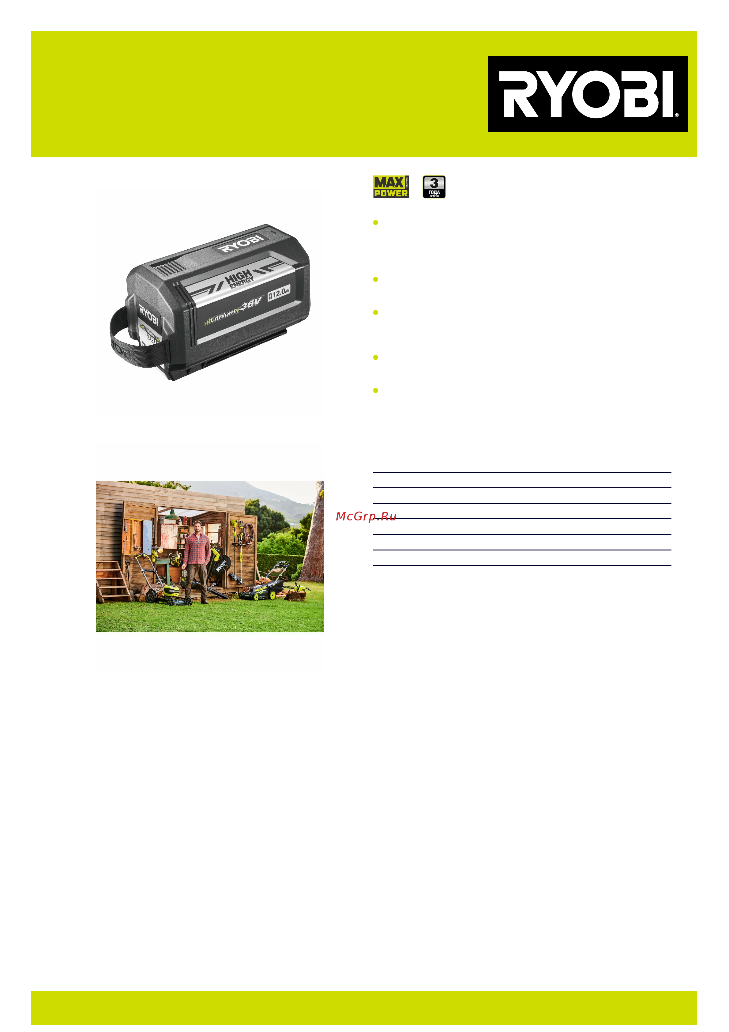 Ryobi 5133004554 Инструкция онлайн