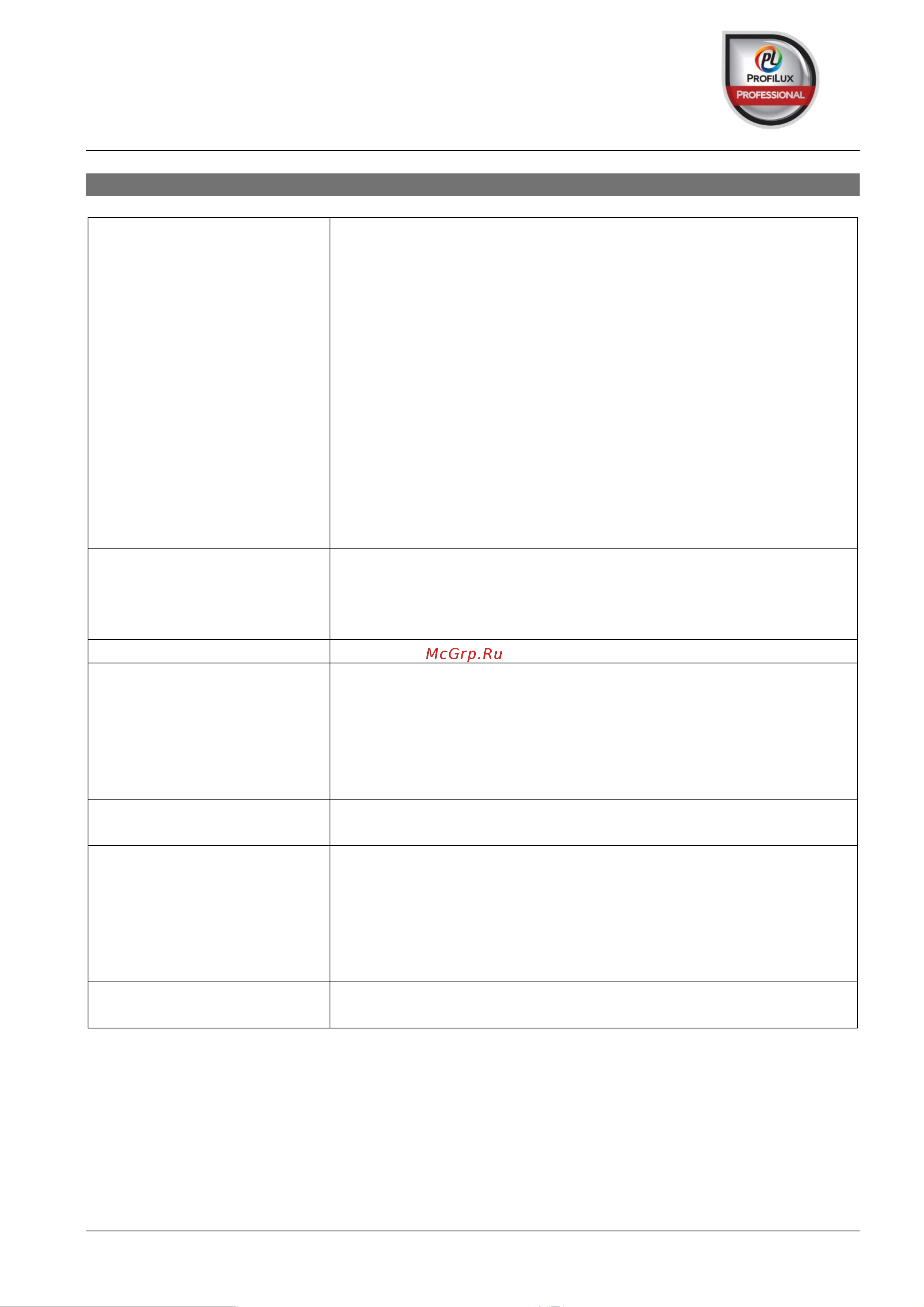 Profilux Professional база 3, 0,9 кг МП00-005438 Технический лист онлайн [2/3] 866008