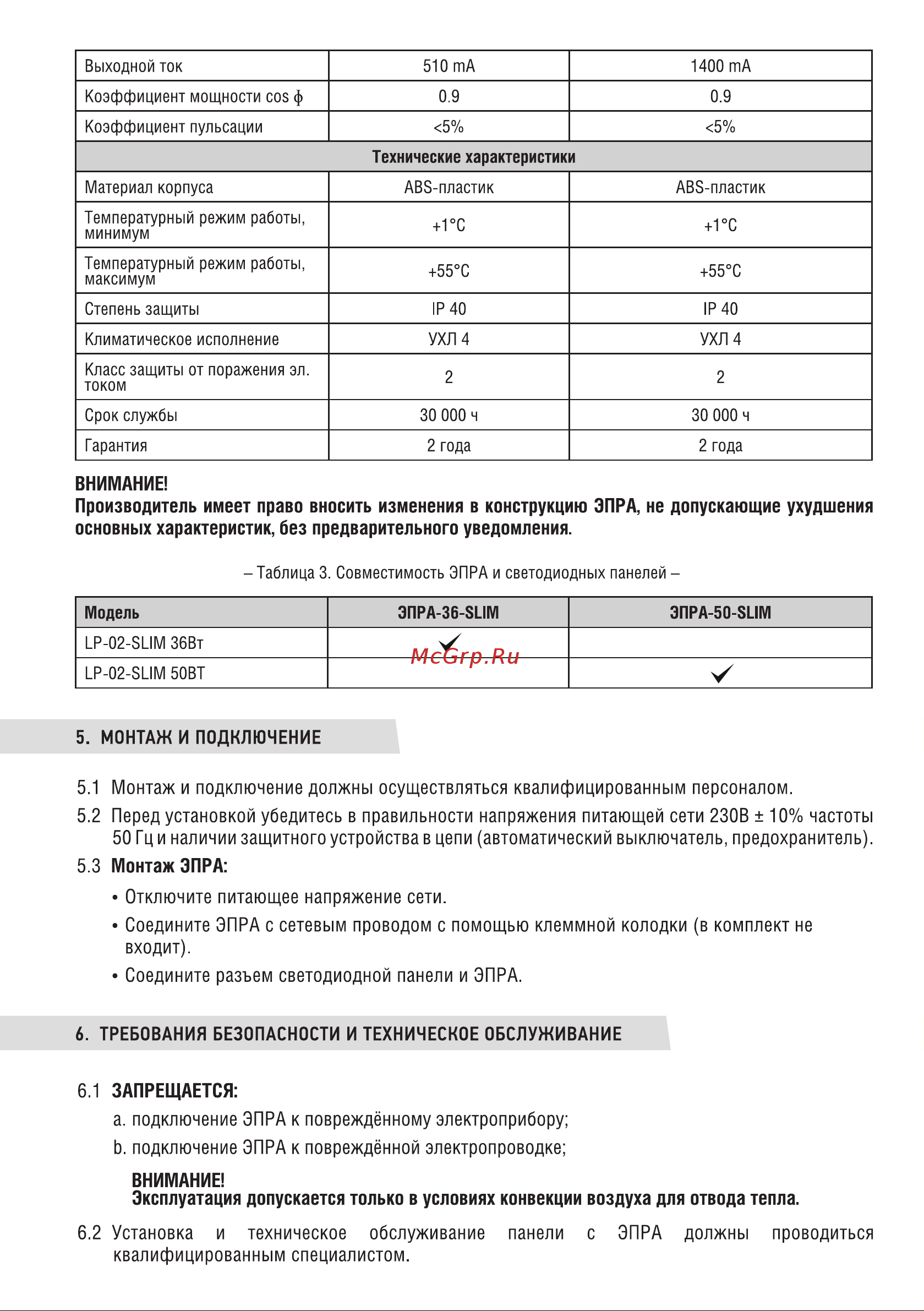 IN HOME серии SLIM ЭПРА-36-SLIM 36Вт 4690612031224 Инструкция к товару онлайн [2/4] 866640