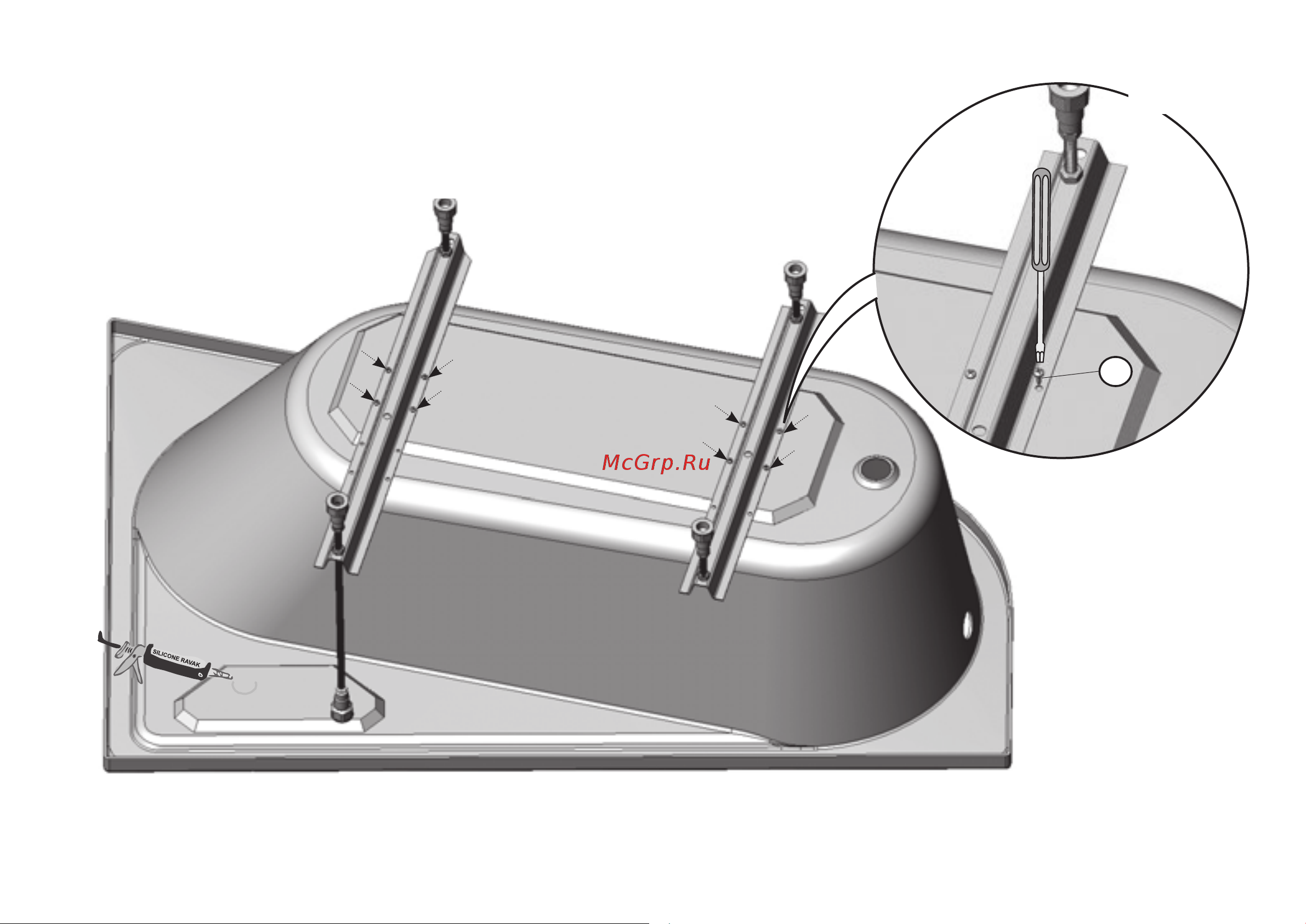 Ravak Chrome 160х105 см, правая CA61000000 Инструкция к Ravak Chrome CA61000000 онлайн [9/32] 867535