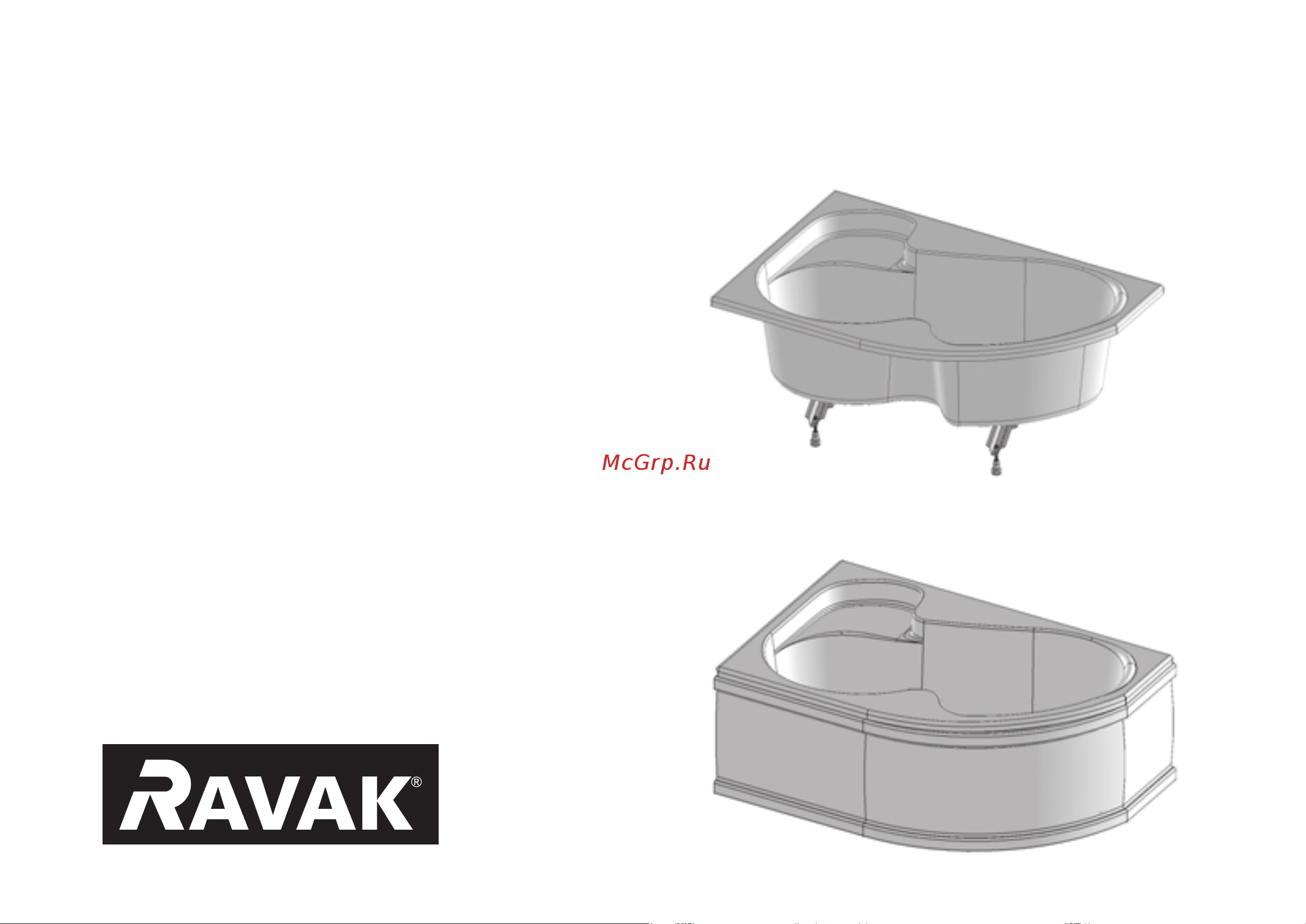 Ravak ROSA 160x105 см, правая CL01000000 Инструкция к Ravak ROSA CL01000000 онлайн