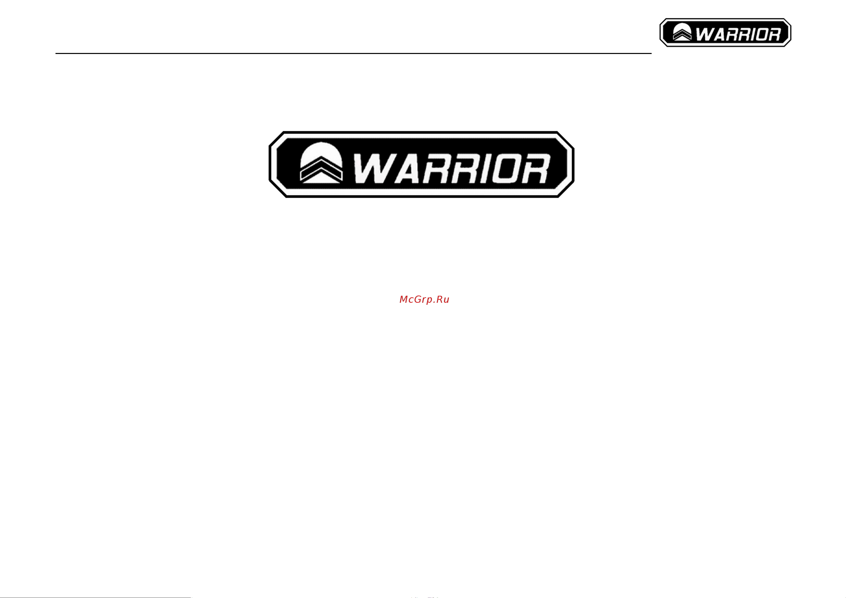 WARRIOR W0401F 2,2 кВт, 230 В 0501010027000 Инструкция к товару онлайн [46/46] 867634