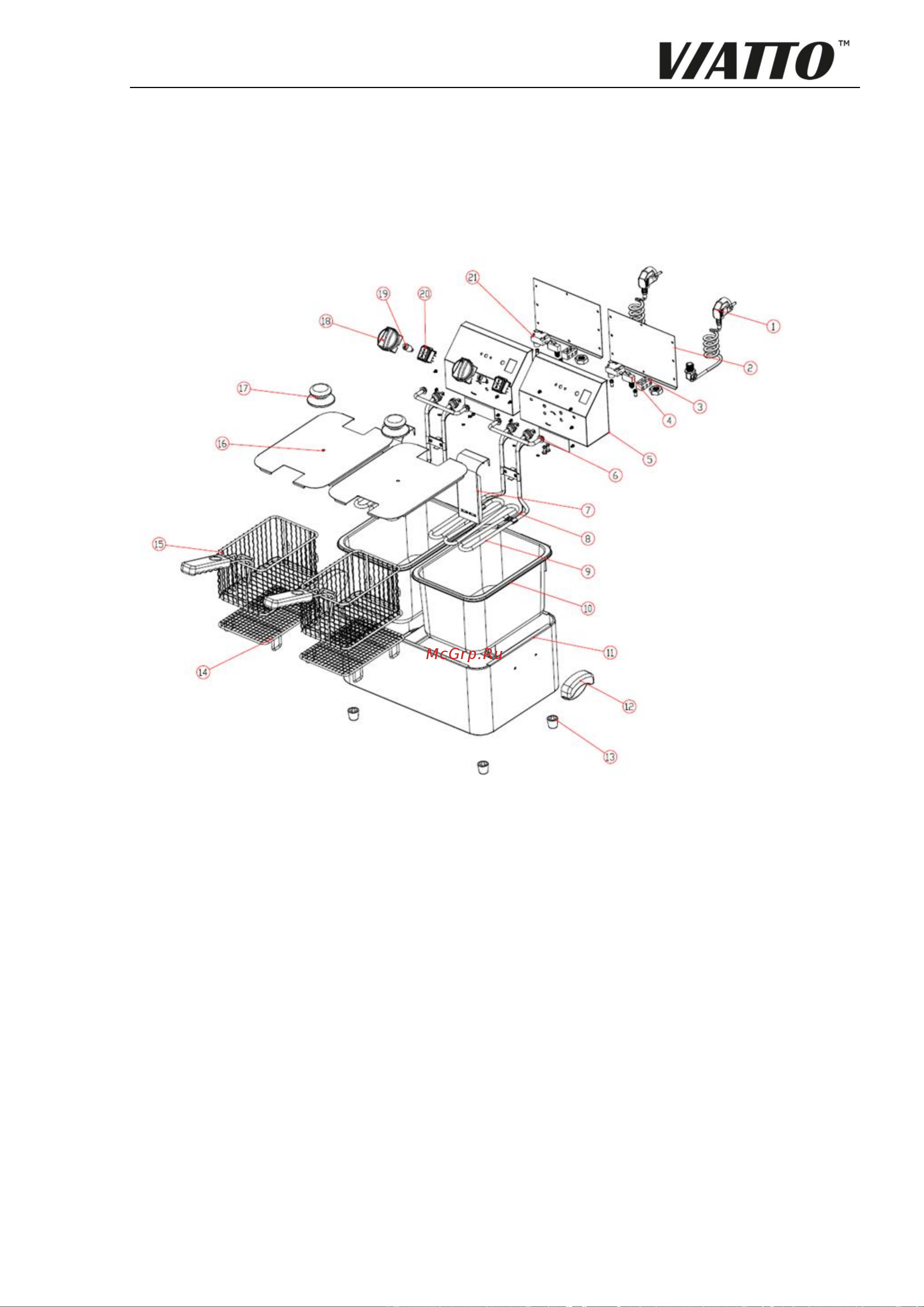 VIATTO HDF4+4 158155 VIATTO Фритюрница HDF4, HDF4+4 онлайн [11/11] 867662