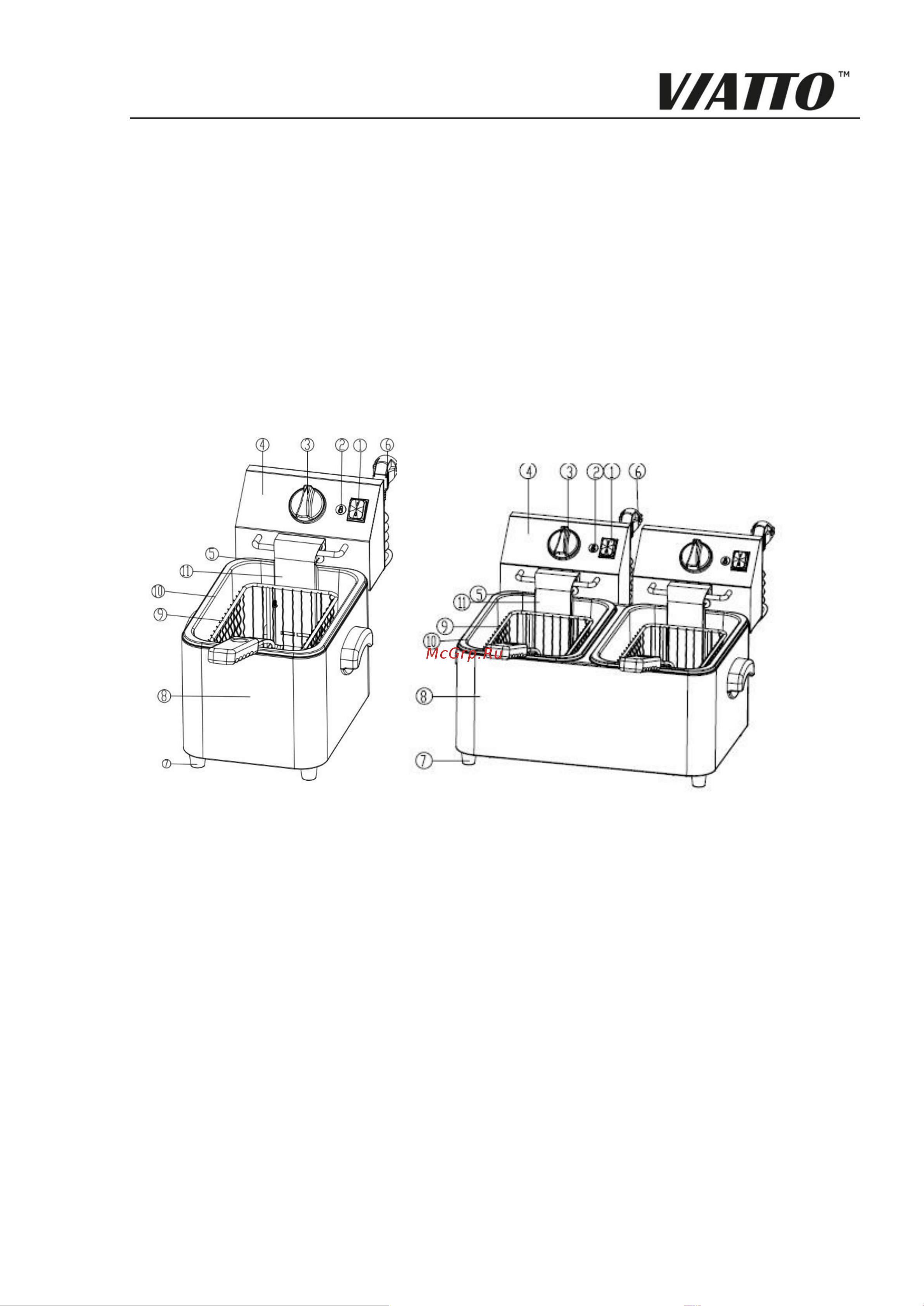VIATTO HDF4+4 158155 VIATTO Фритюрница HDF4, HDF4+4 онлайн [3/11] 867662