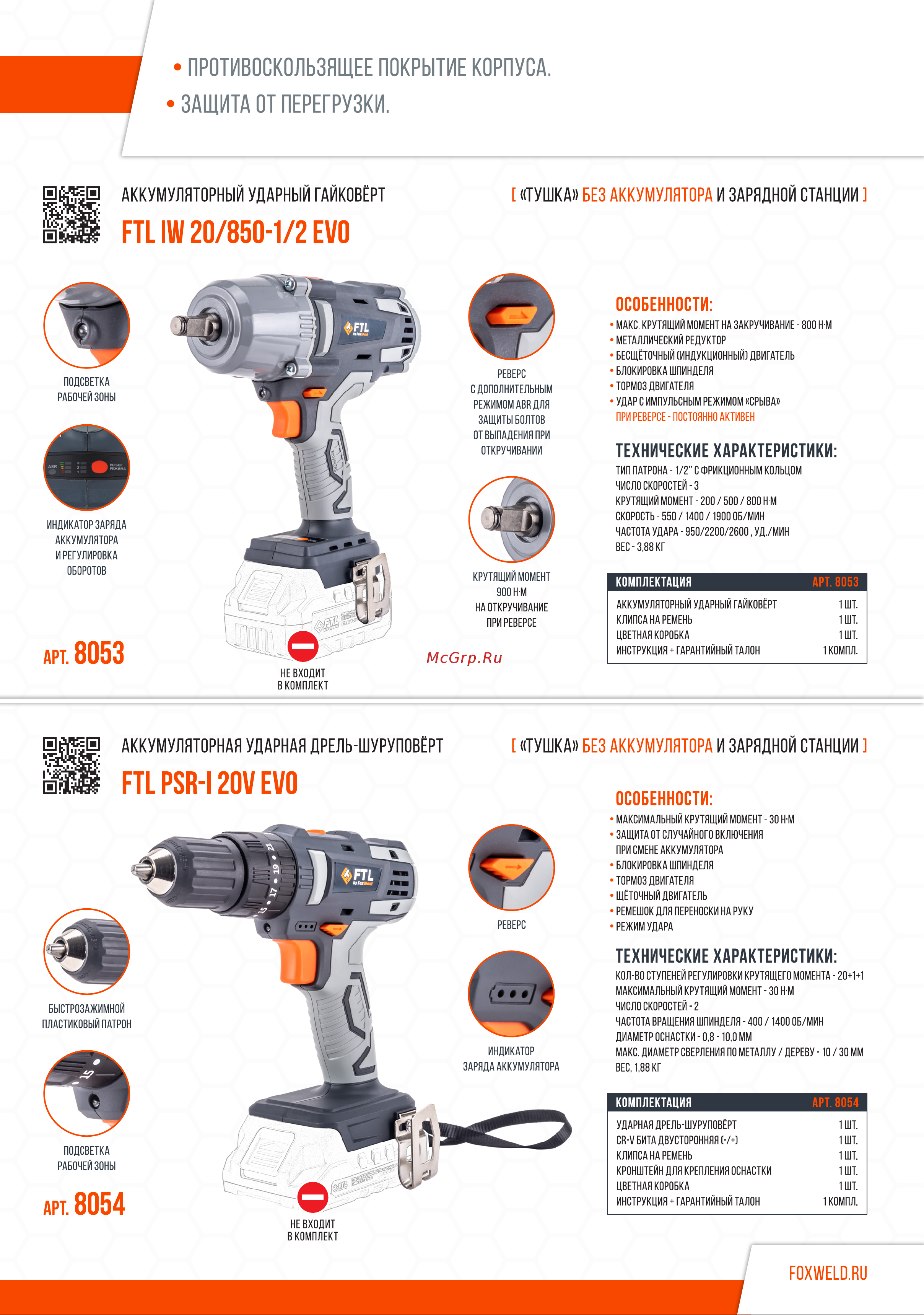 FTL MF 5IN1/20V EVO 5в1, щеточный двигатель, 20 В 8055 Листовка EVO онлайн [7/8] 867691