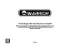 WARRIOR w0109d 1,1 квт, 230в 0301010014000 Руководство по эксплуатации WARRIOR W0109D