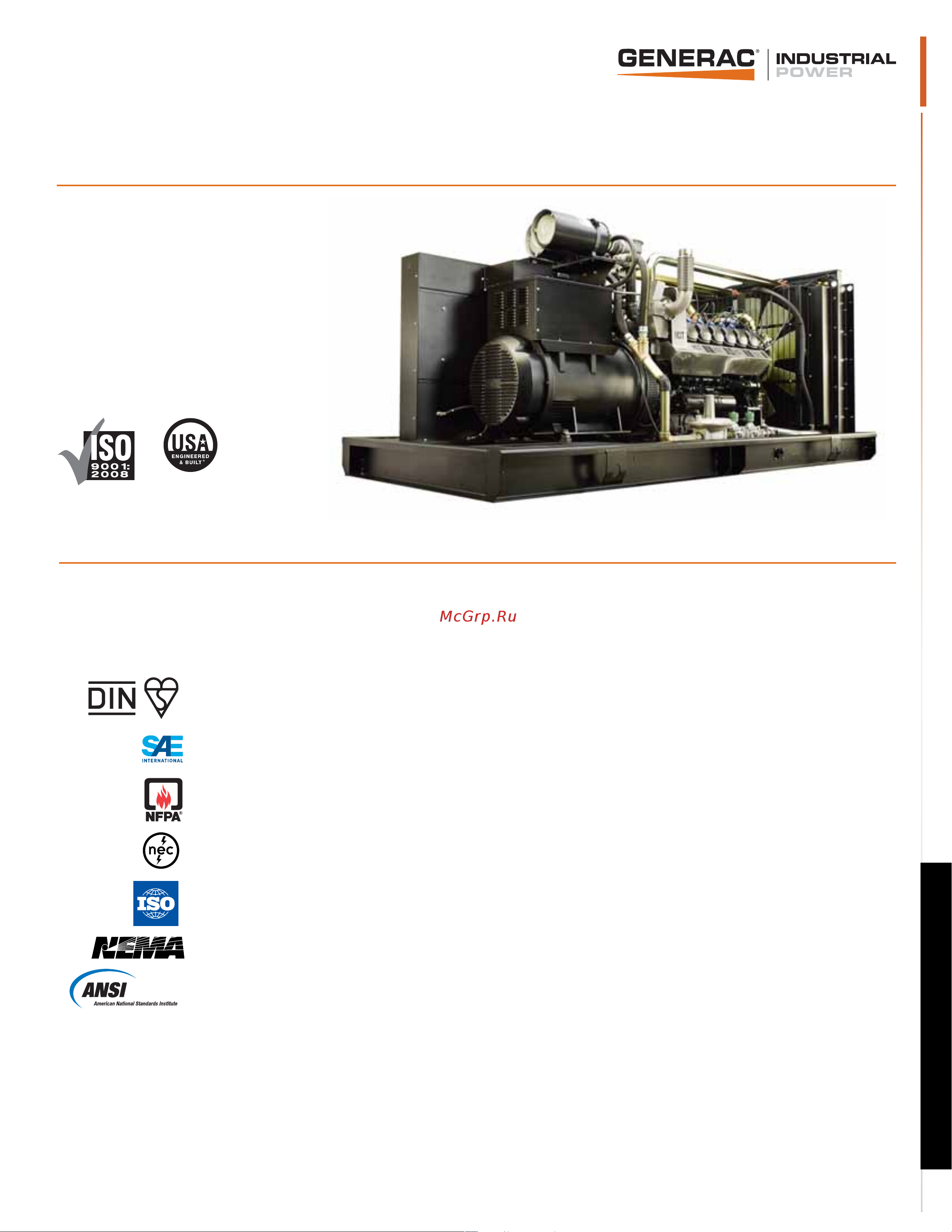 Generac SG 280 Спецификация онлайн
