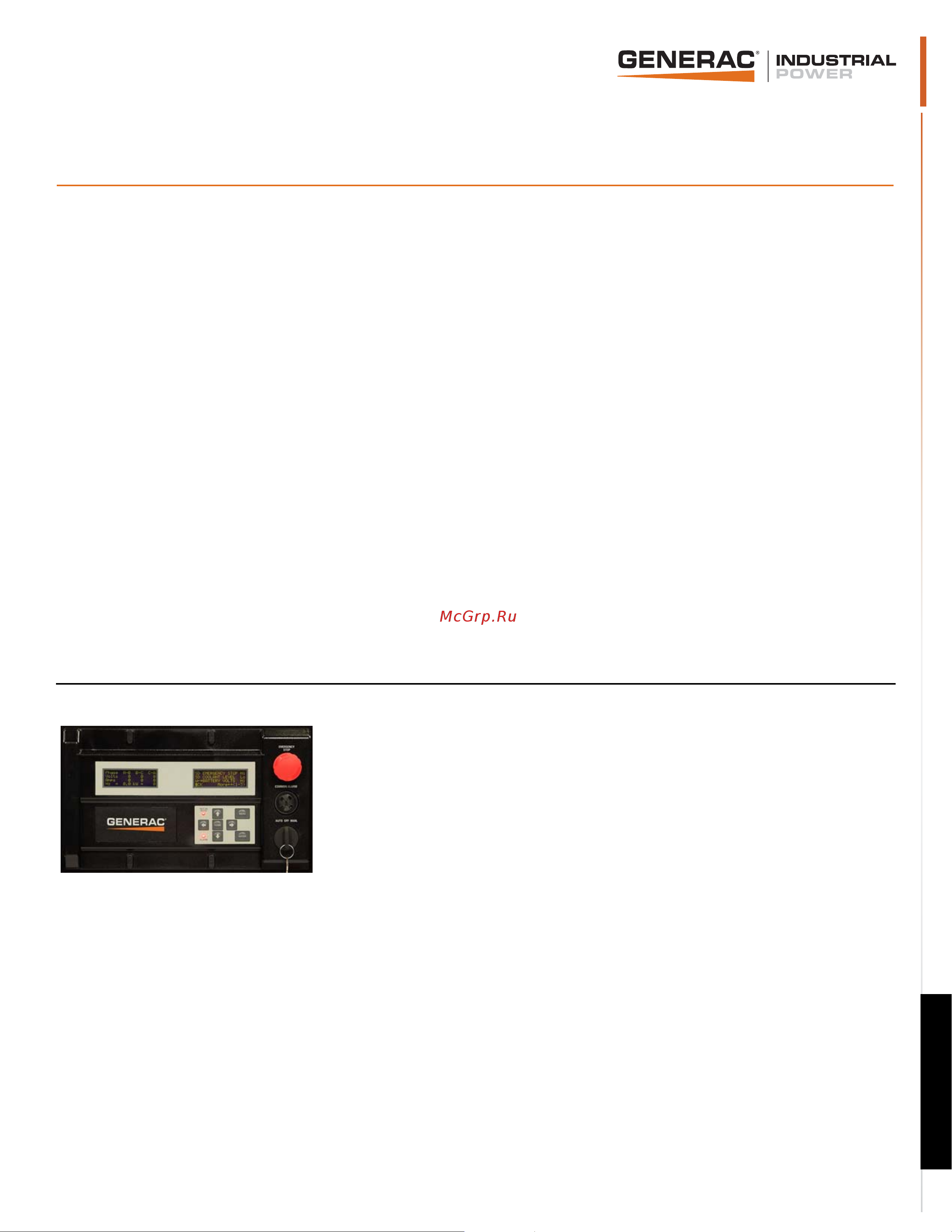 Generac SG 320 Спецификация онлайн [2/6] 868277