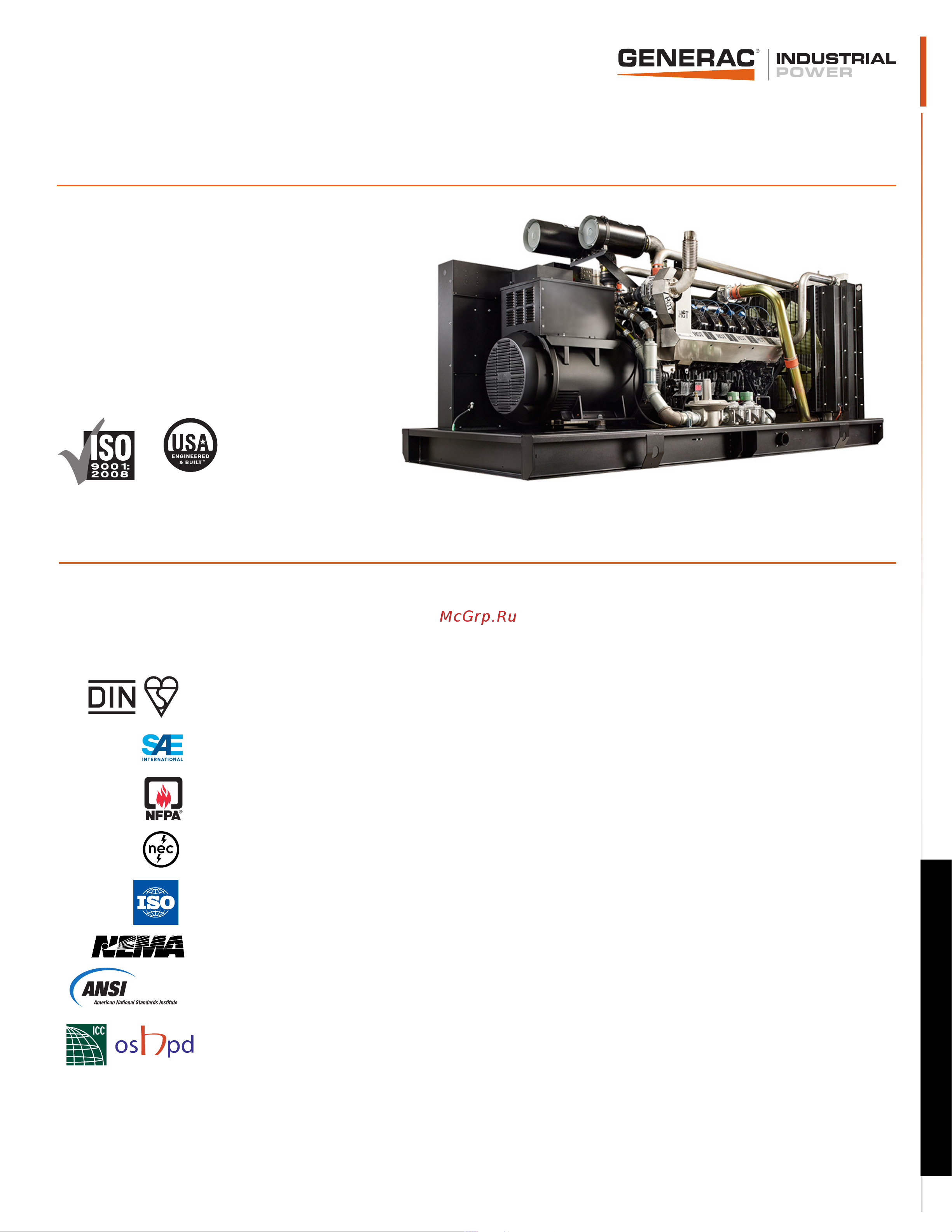 Generac SG 400 open Спецификация онлайн