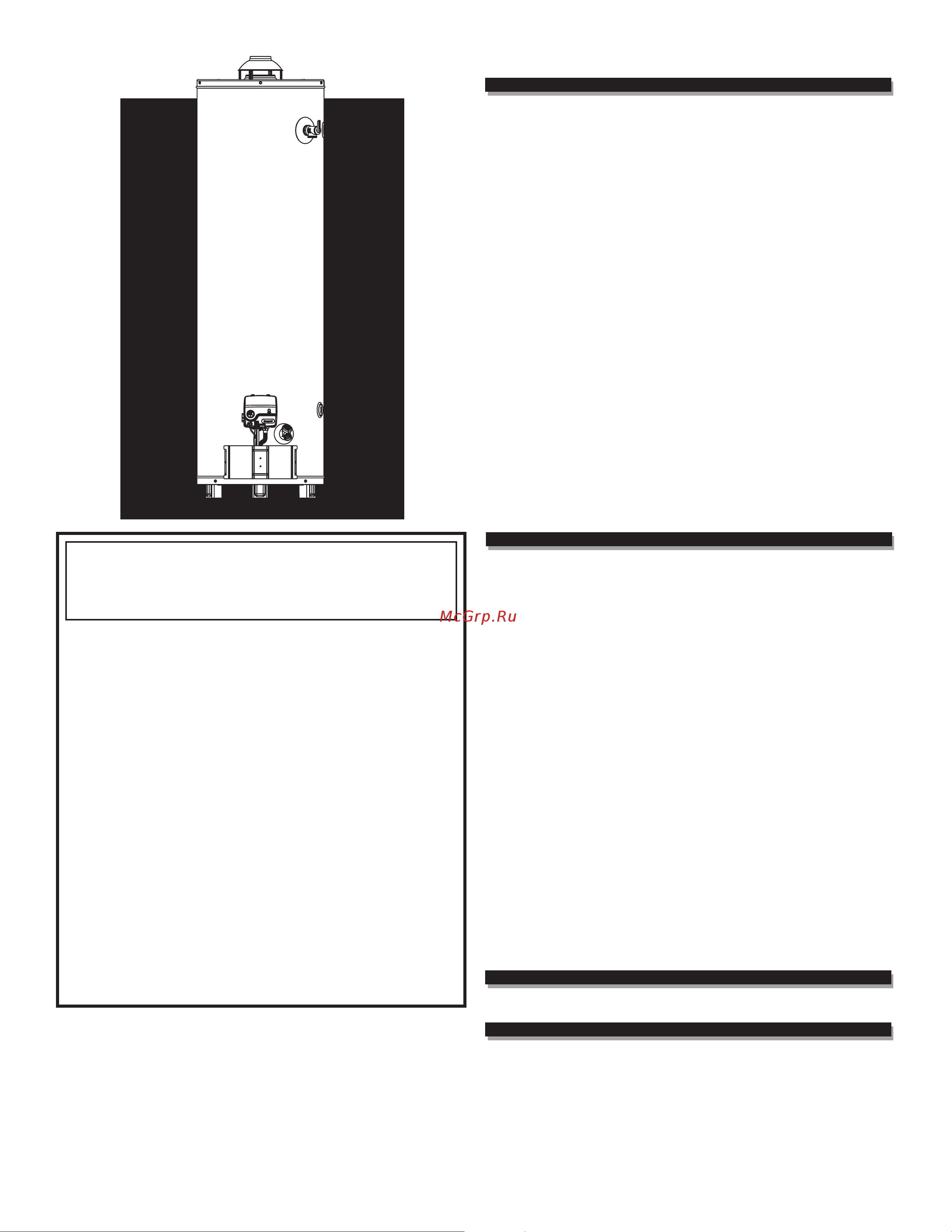 American Water Heater MOR-FLO 189л GX61-50T40-3NV Паспорт онлайн
