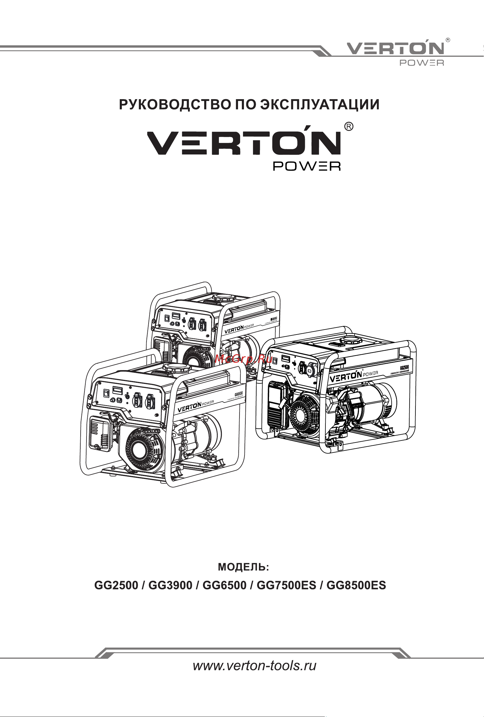 VERTON POWER GG2500 01.15815.15816 Инструкция по эксплуатации онлайн