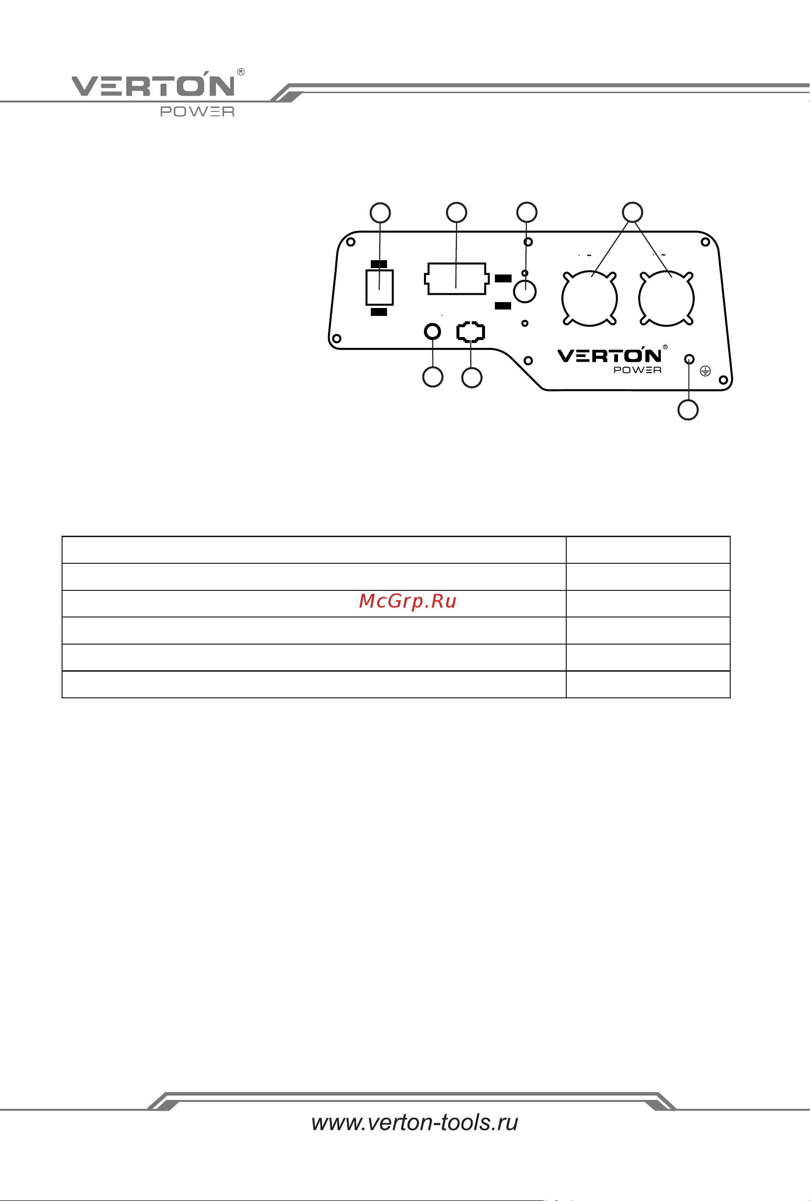 VERTON POWER GG2500 01.15815.15816 Инструкция по эксплуатации онлайн [10/45] 868538