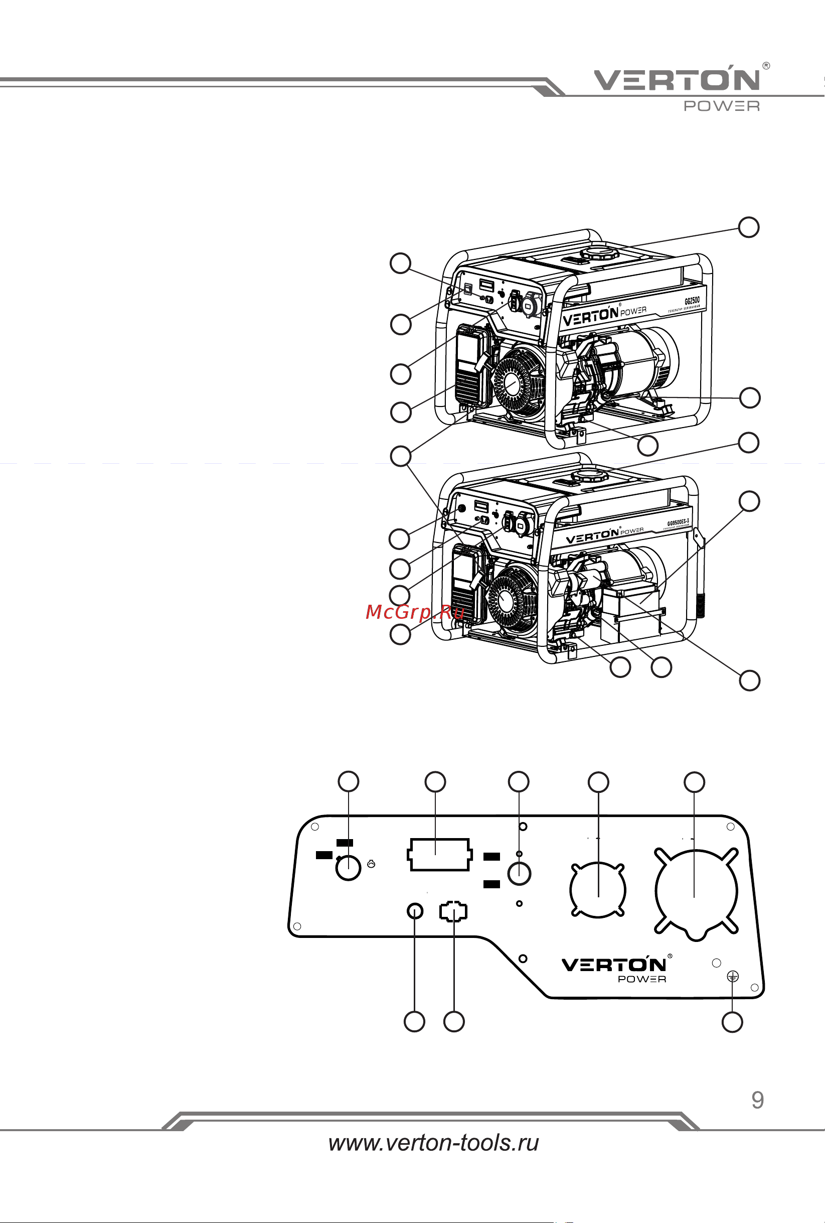 VERTON POWER GG2500 01.15815.15816 Инструкция по эксплуатации онлайн [9/45] 868538