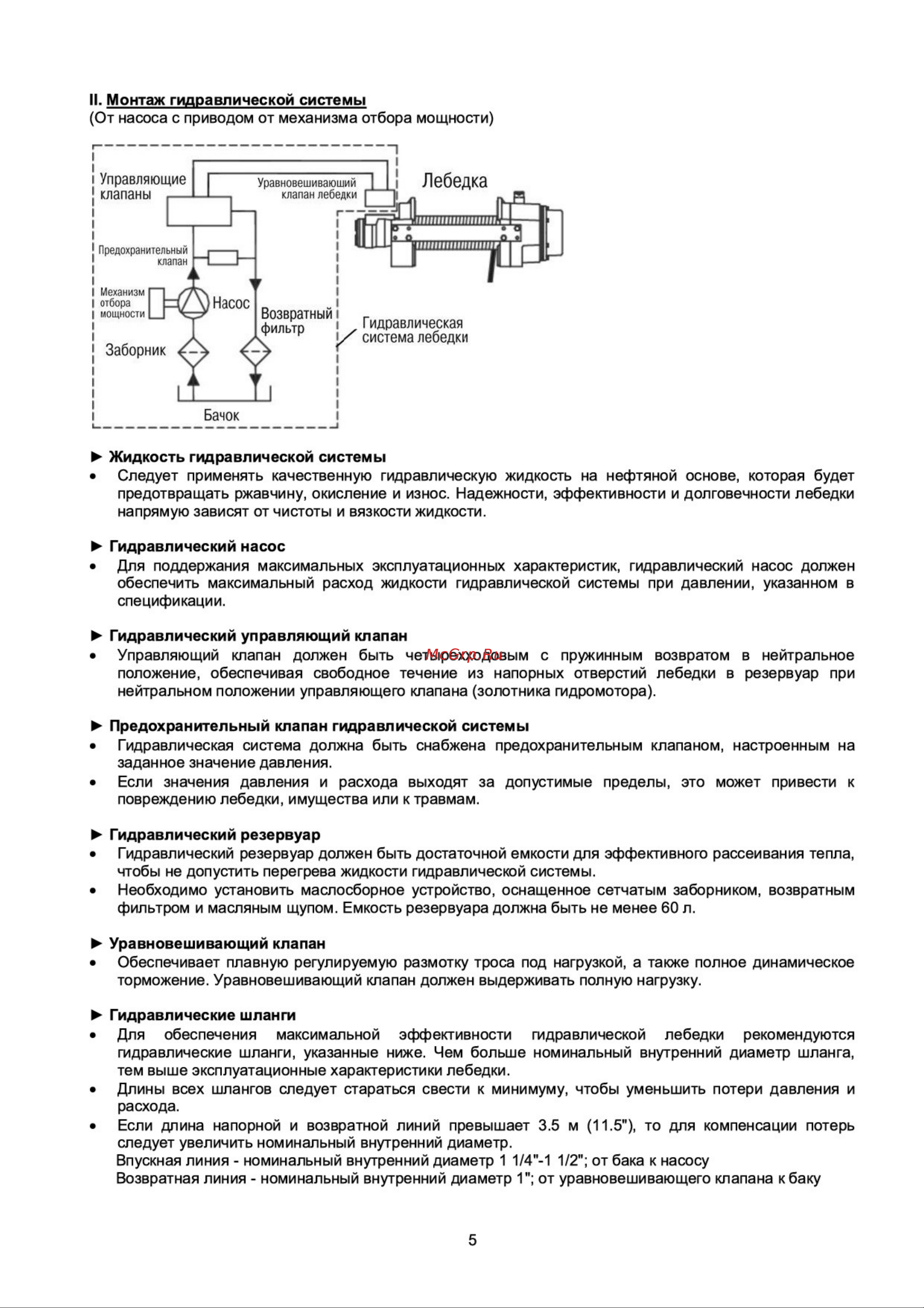 COMEUP HV-15 686732 Инструкция по использованию гидравлических лебедок COMEUP онлайн [5/14] 868940