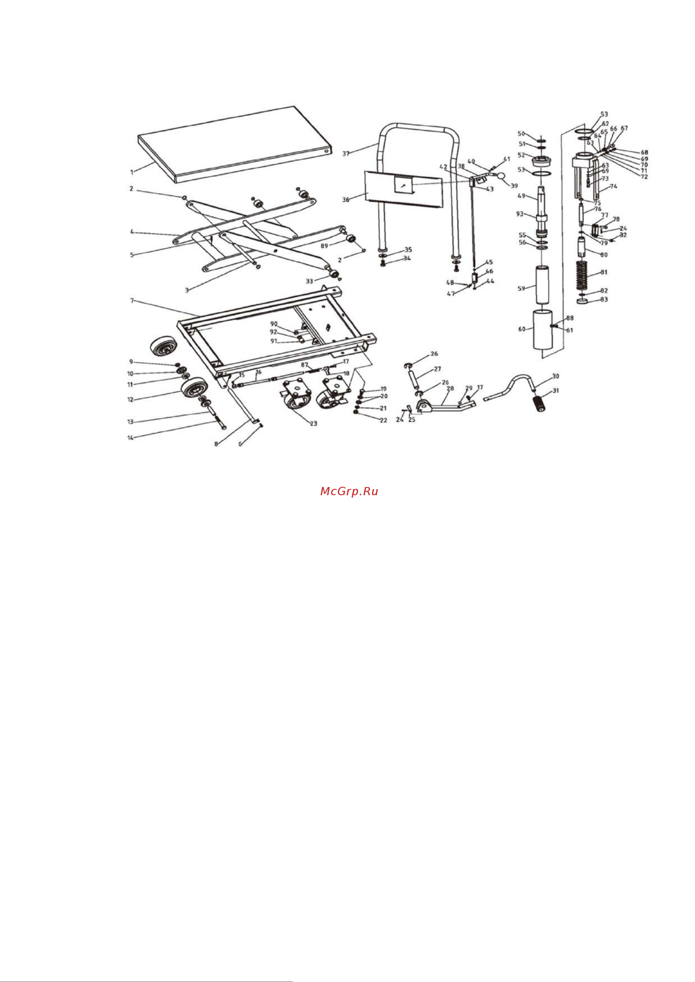 AE&T TJ-50 (500кг) Инструкция к тележке AE&T TJ-100 онлайн [7/11] 868950