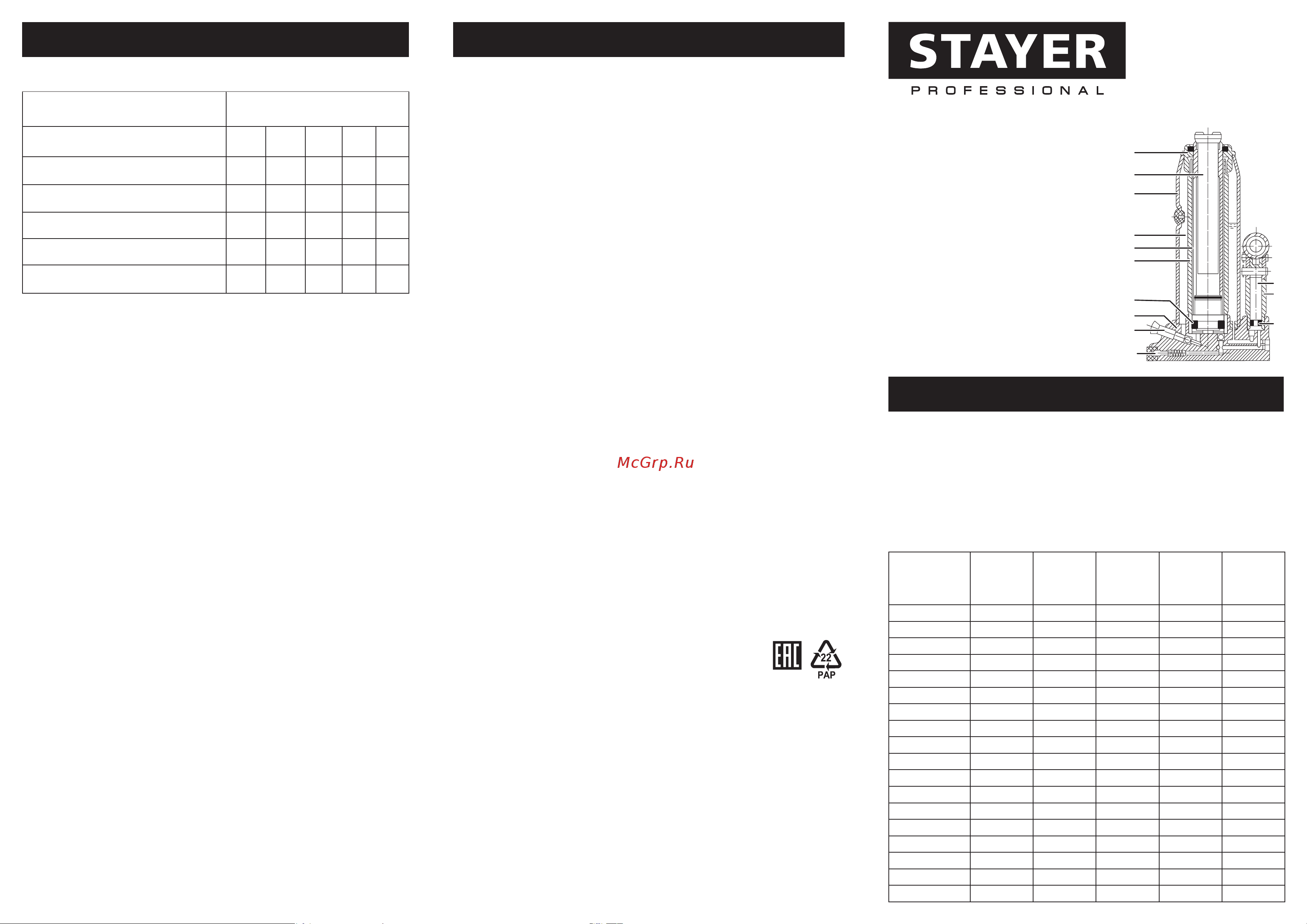 STAYER Red Force 25т 43160-25_z01 Инструкция онлайн