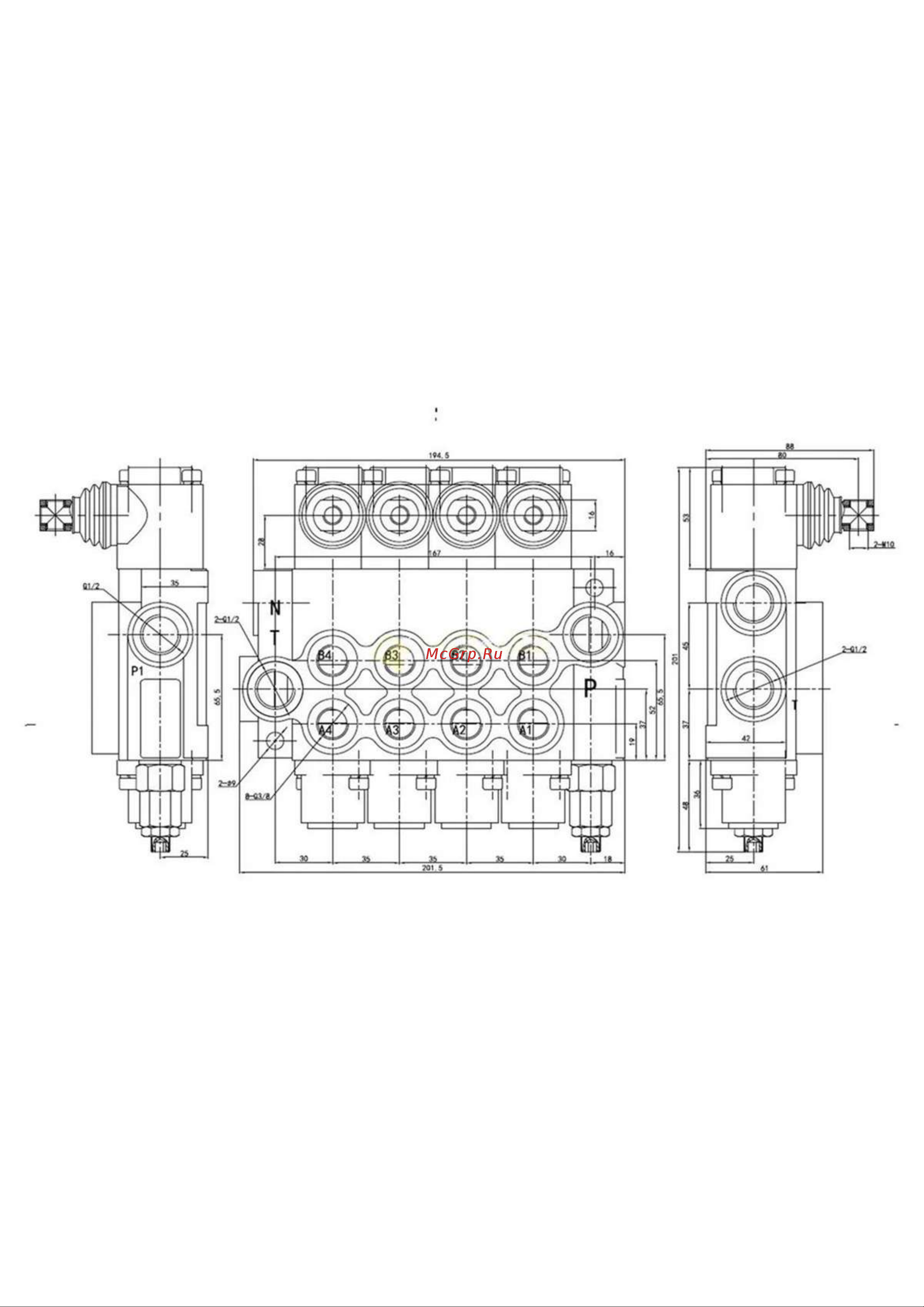 Guanghua 4Р40-1-A1A1A1A1-G-KZ1 4631173653326 Чертеж онлайн