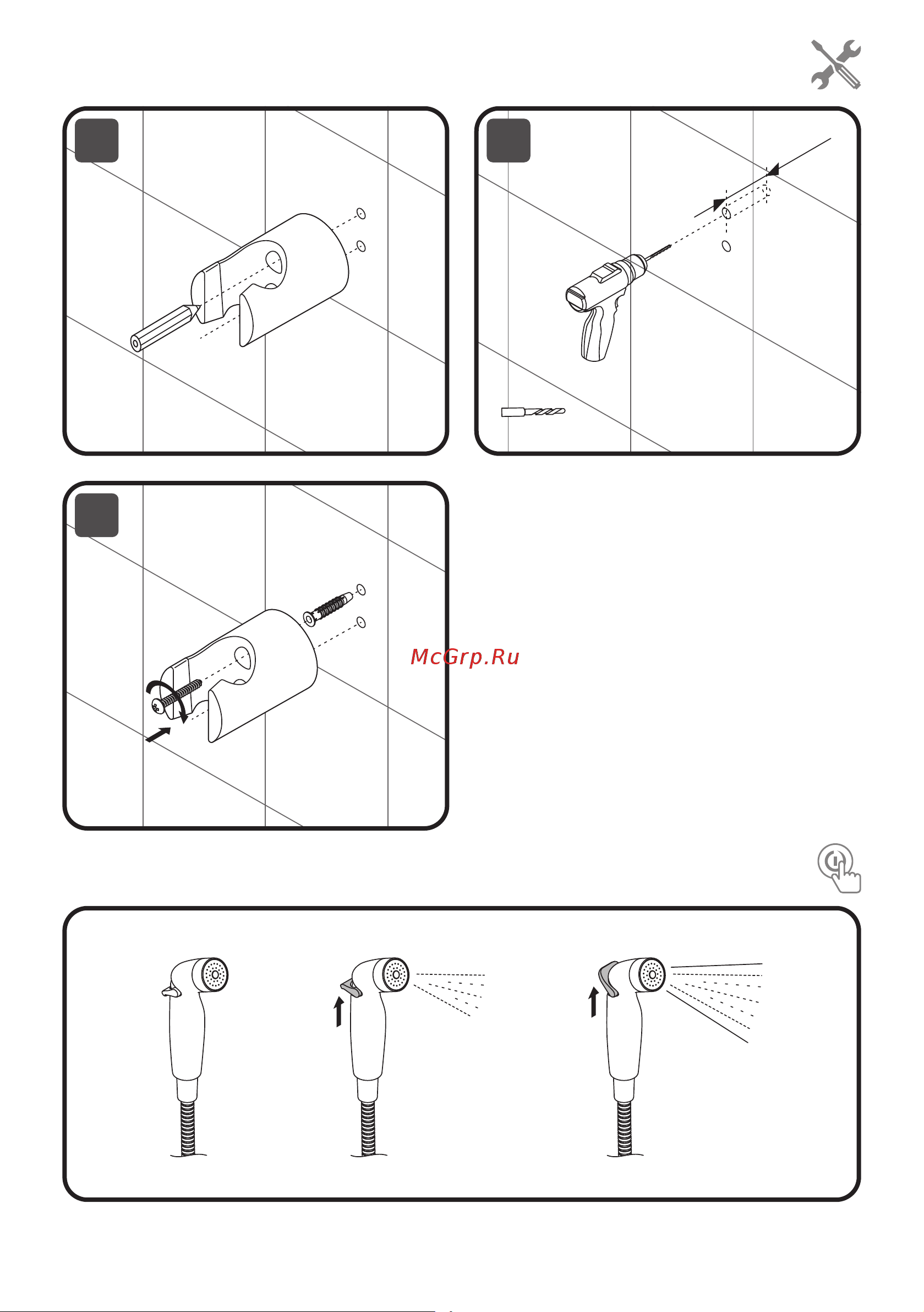 AM.PM Like со смесителем, с полкой, держателем туалетной бумаги F0202622 F0202622_manual онлайн [15/20] 869496