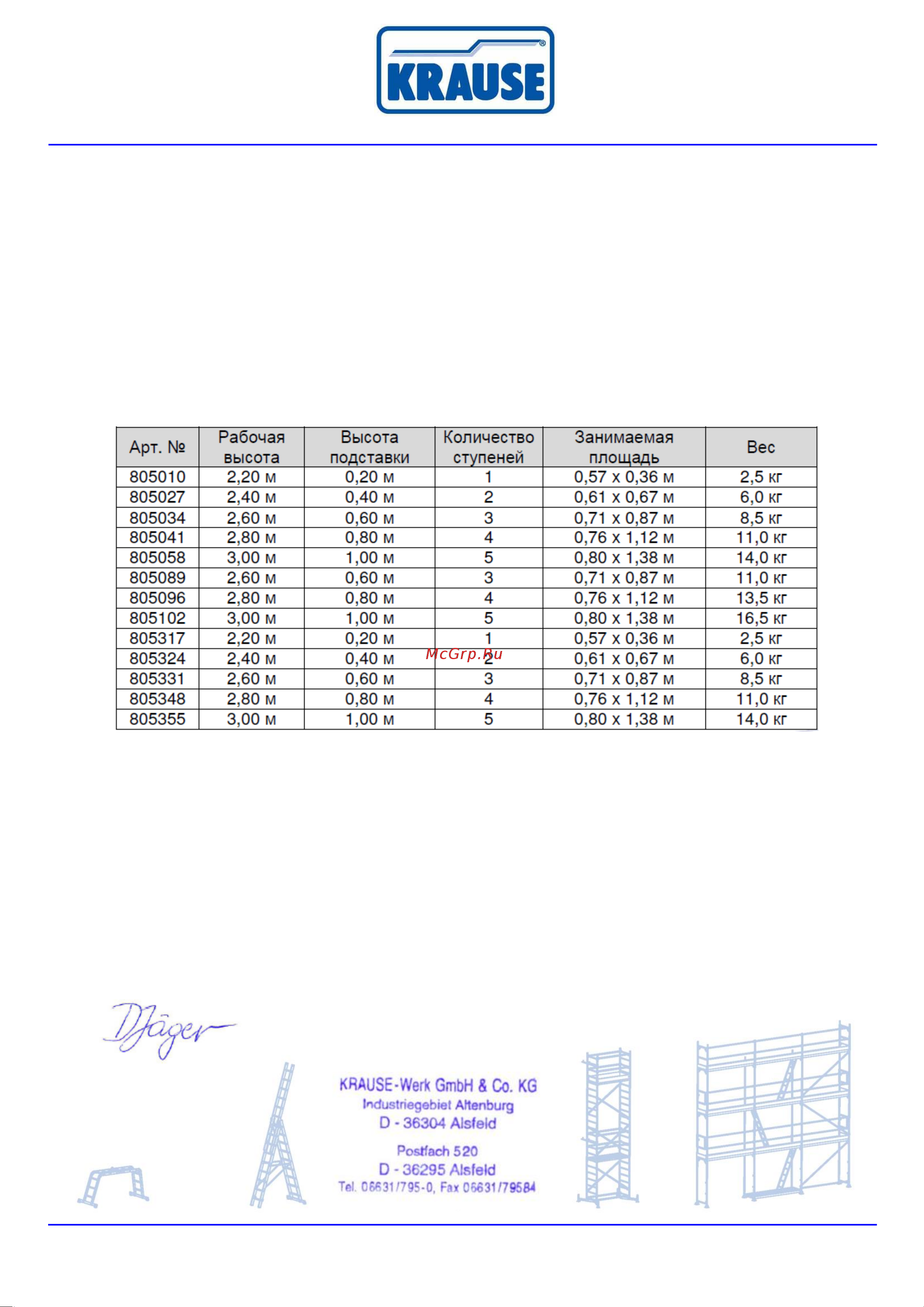KRAUSE STABILO 805034 Инструкция к Krause 805034 онлайн [2/2] 870349