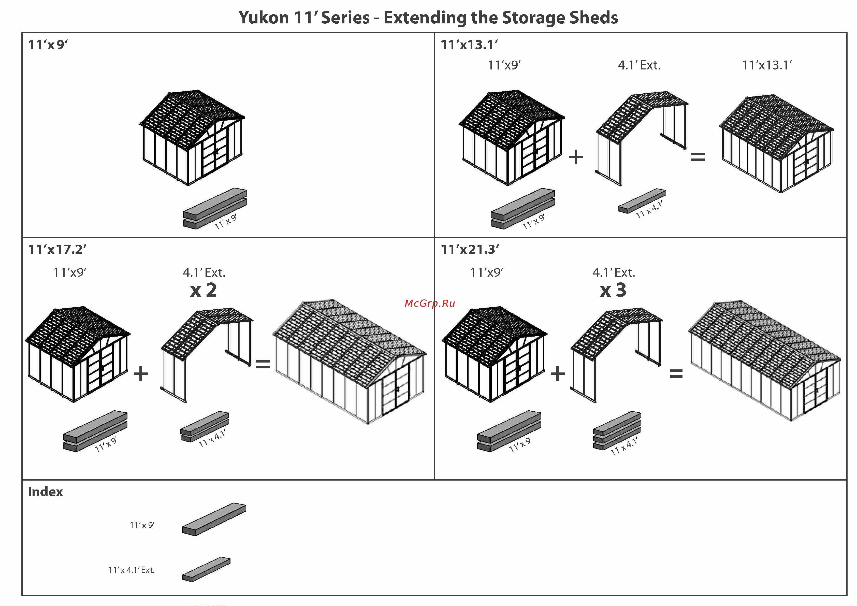 Palram YUKON 11-95 705073 Инструкция по сборке онлайн [2/99] 870626