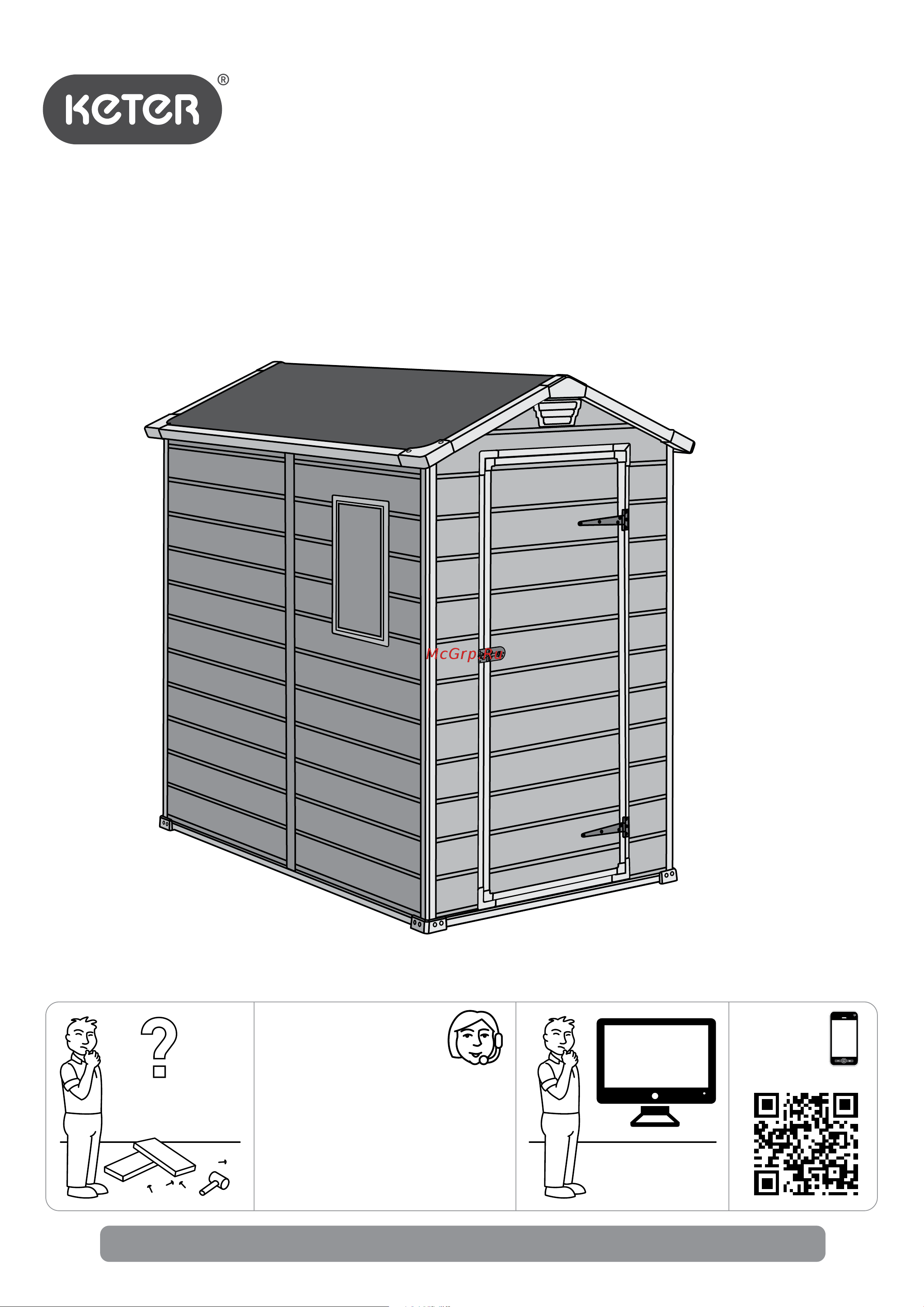 Keter Manor 4x6 230447 Инструкция к Keter Manor 17197126 онлайн