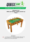 UNIXline Футбол - Кикер 121x61 cм Wood+BP GTSU121X61WD Инструкция