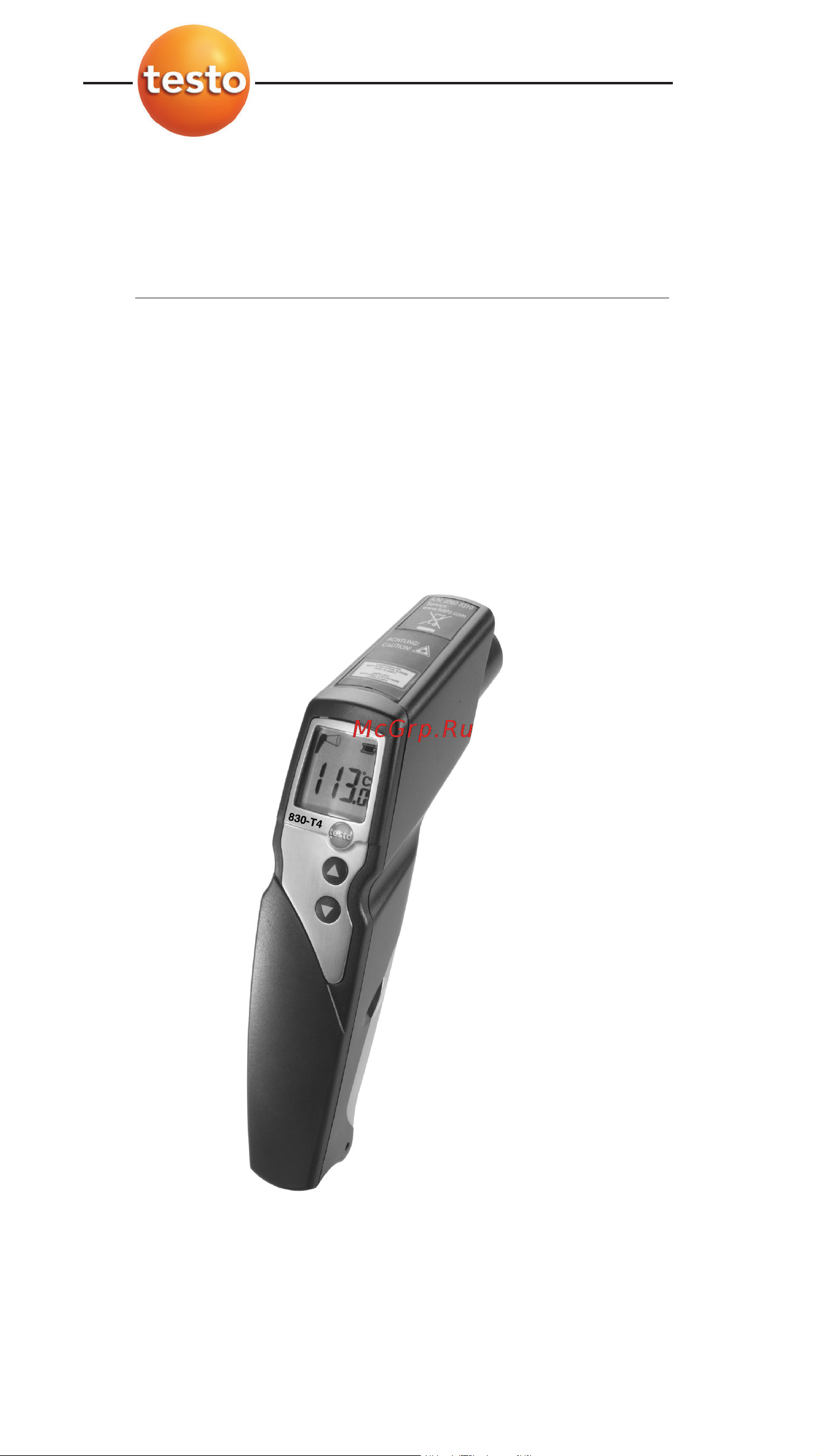 Testo 830-T4 новая версия 0560 8314 Инструкция к товару онлайн [2/10] 871173