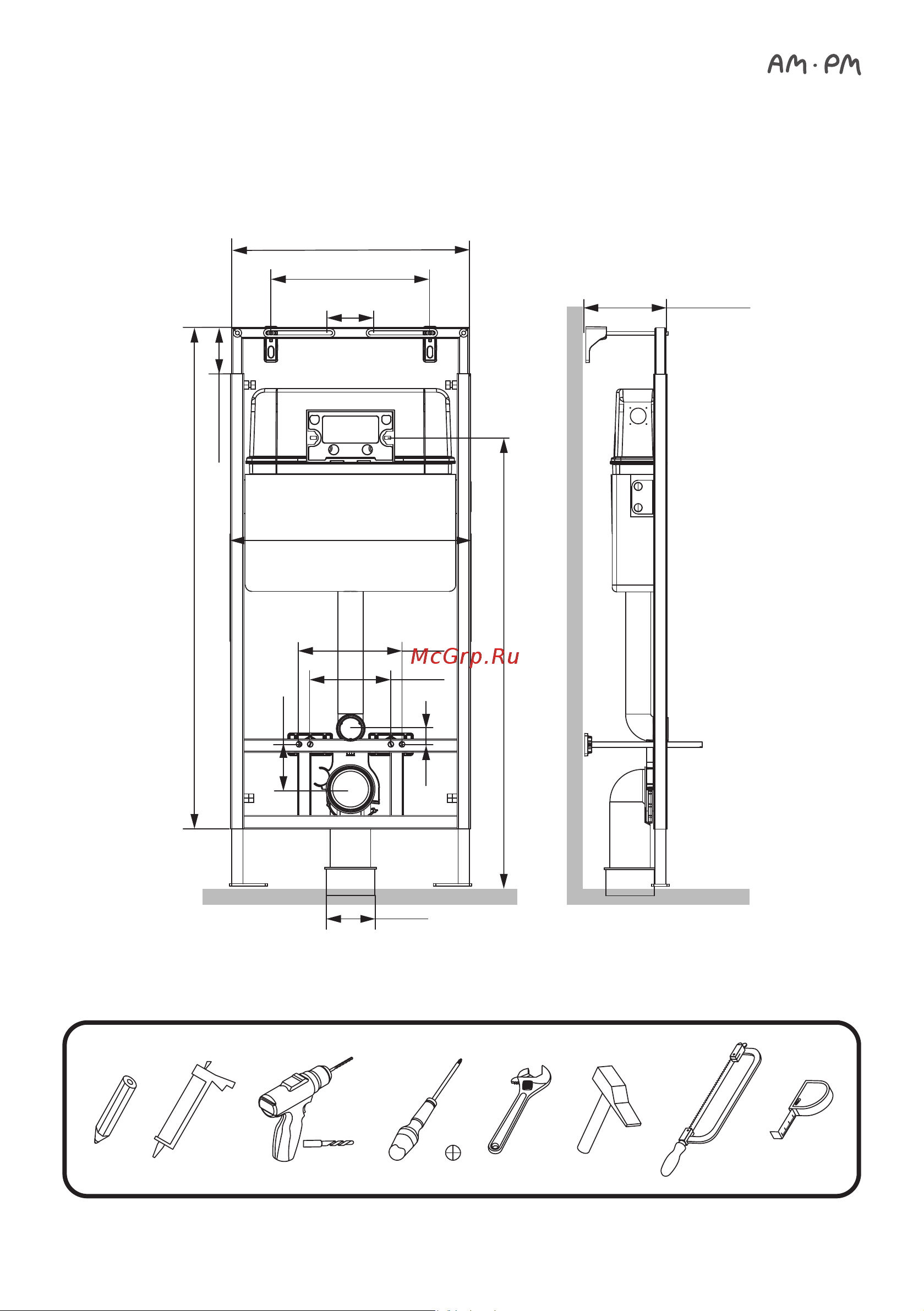 AM.PM MasterFit с клавишей ProC S, матовый черный I012710.0238 Инструкция онлайн [15/21] 871269