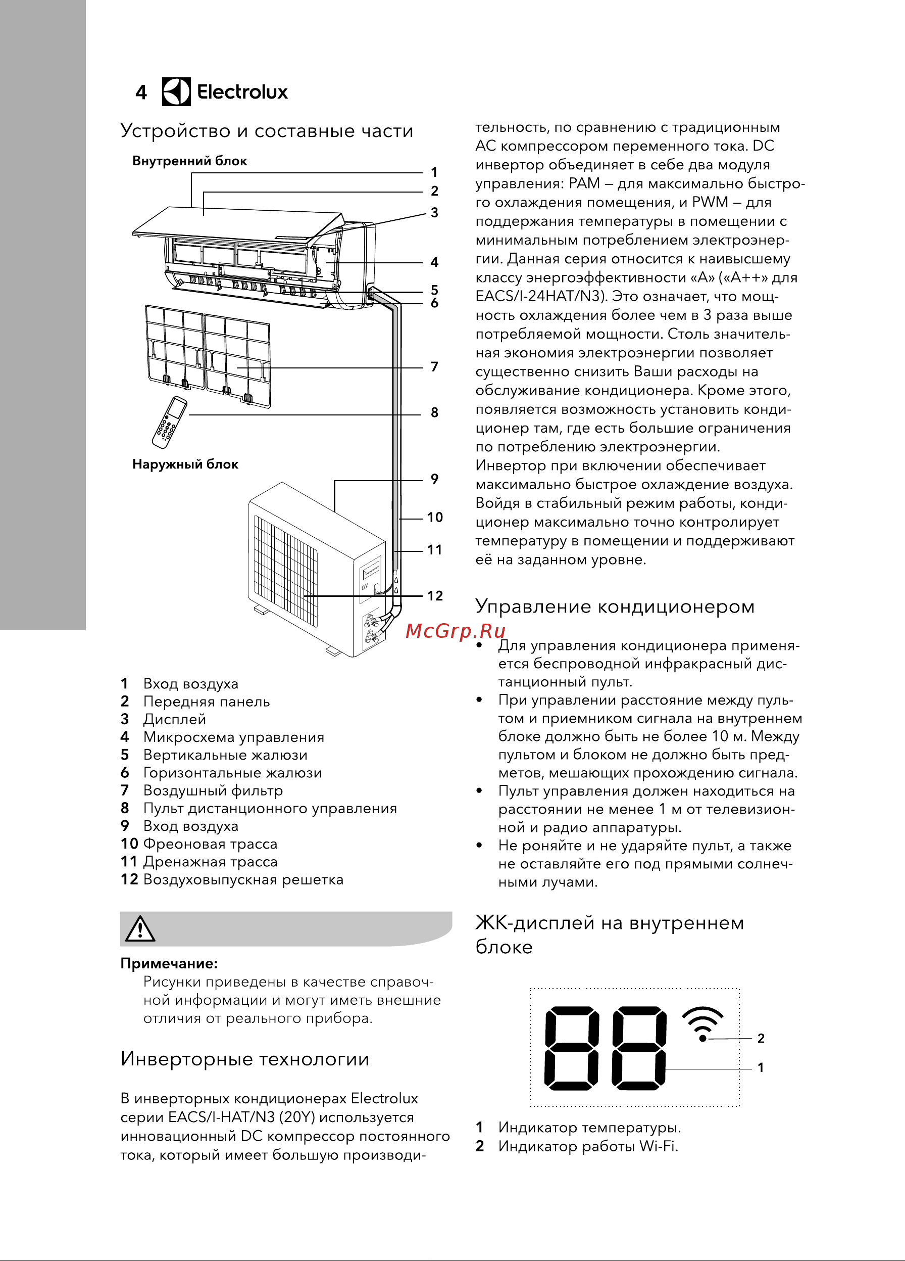 Electrolux ATRIUM EACS/I-07HAT/N3_20Y комплект НС-1295832 Инструкция к Electrolux EACS/I-07HAT/N3_20Y НС-1295832 онлайн [4/36] 871432