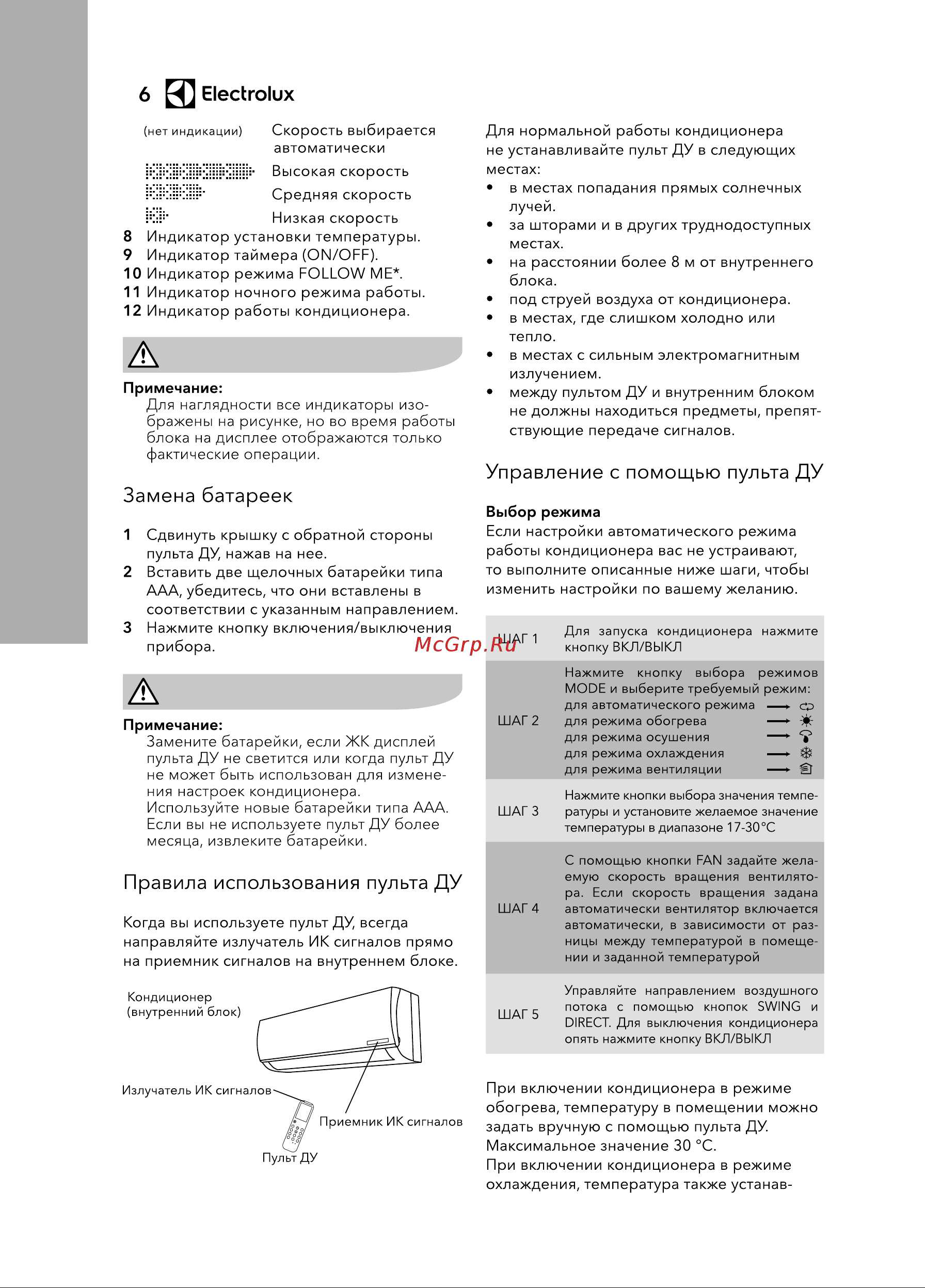 Electrolux ATRIUM EACS/I-07HAT/N3_20Y комплект НС-1295832 Инструкция к Electrolux EACS/I-07HAT/N3_20Y НС-1295832 онлайн [6/36] 871432