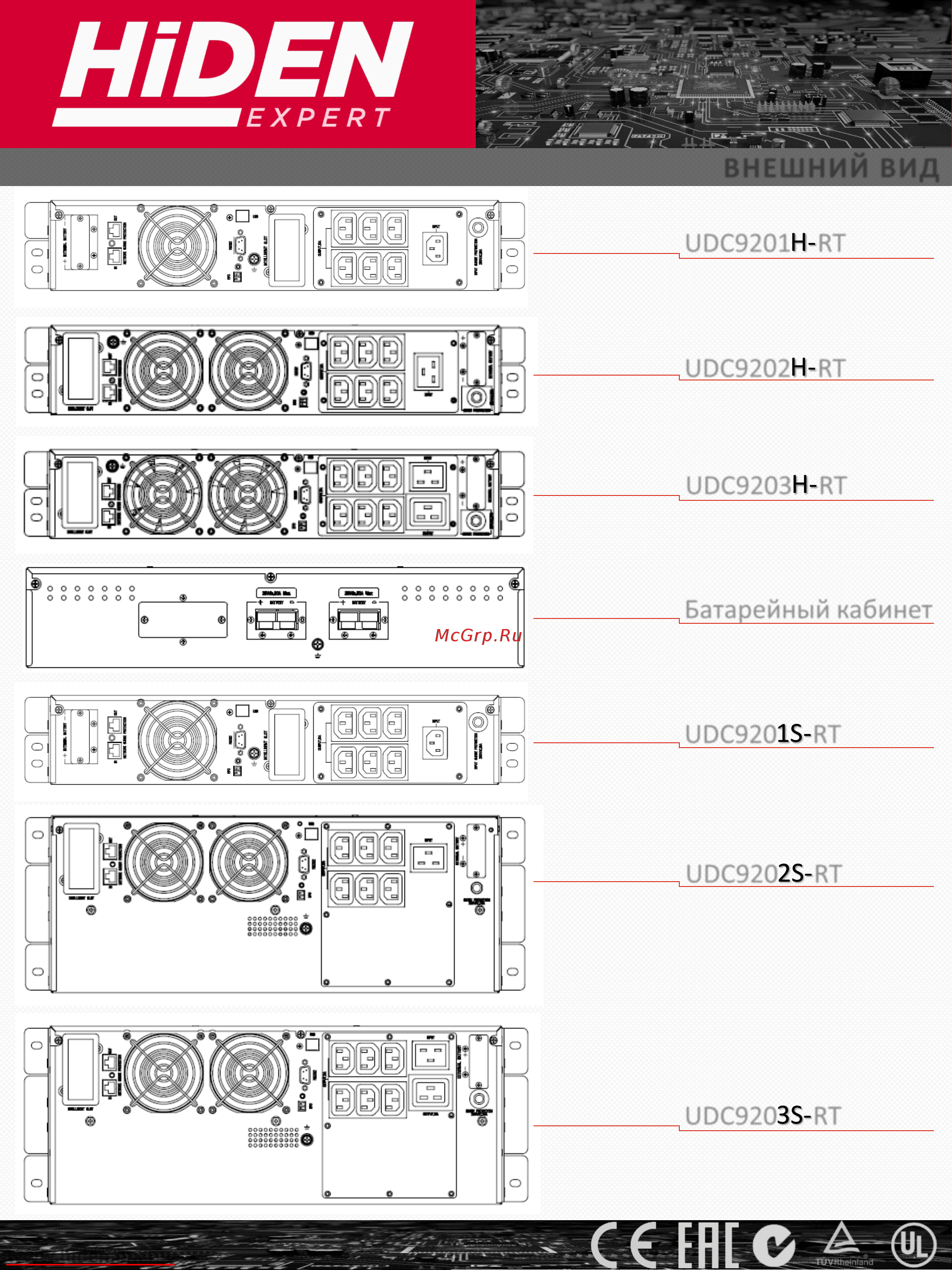 Hiden EXPERT 1 kVA/0,9 kW, 3хАКБ внешние, 36В, ЗУ 8А UDC9201H-RT ИБП Hiden Expert UDC9201H-RT онлайн [2/4] 871731