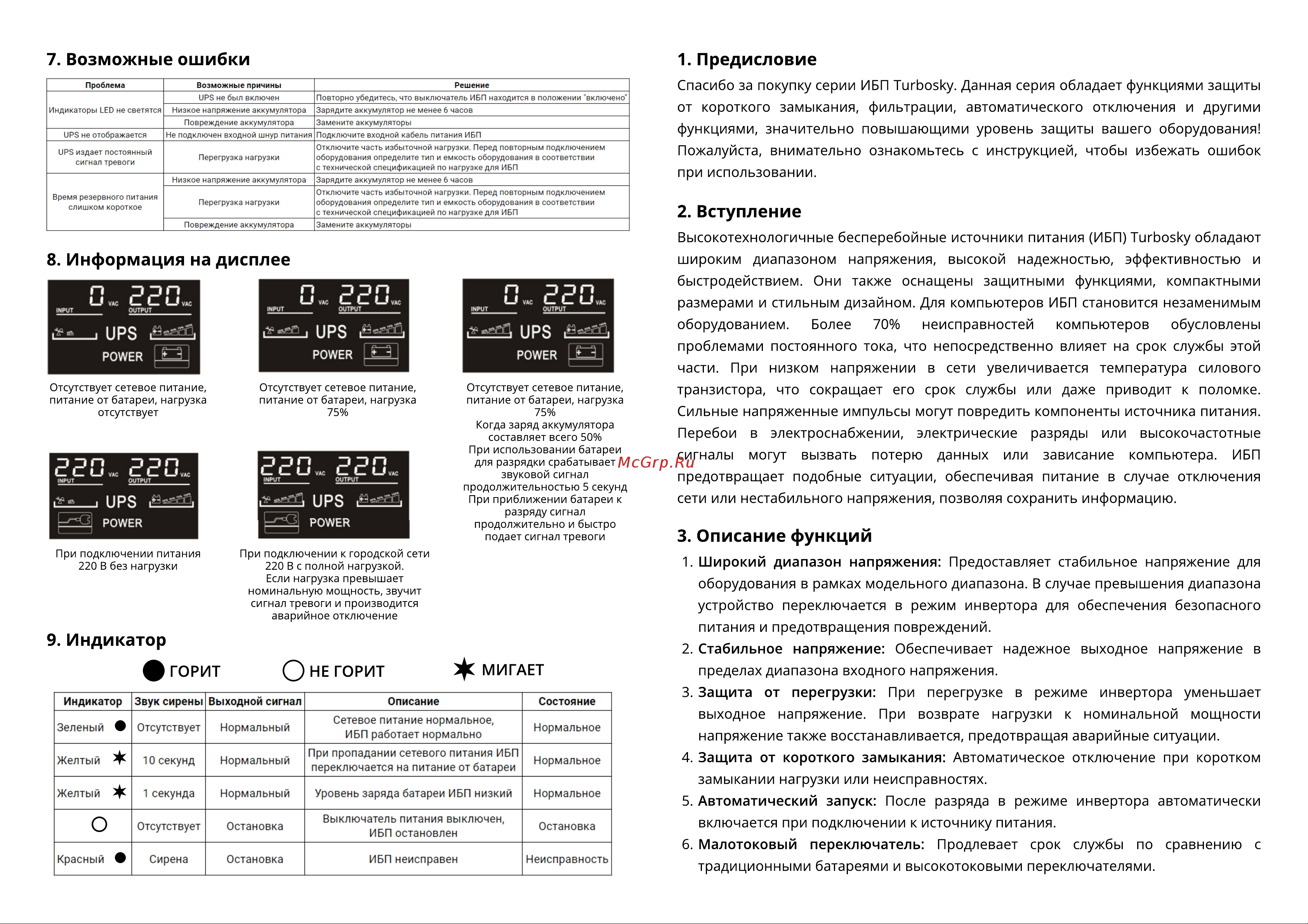 TurboSky 1000VA 3352_a Инструкция онлайн [2/3] 871807