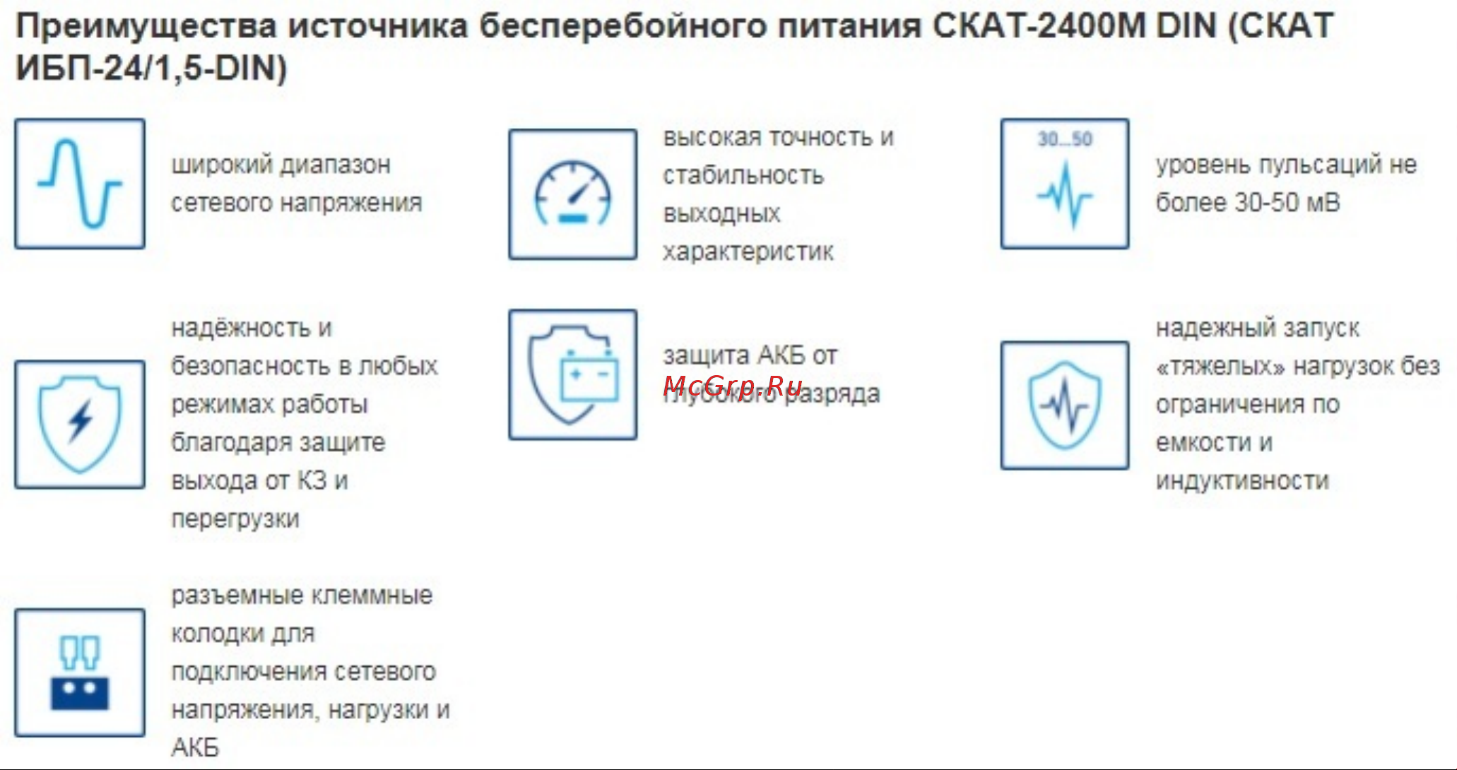 Skat 2400М DIN ( ИБП-24/1,5-DIN) 84 Преимущества онлайн