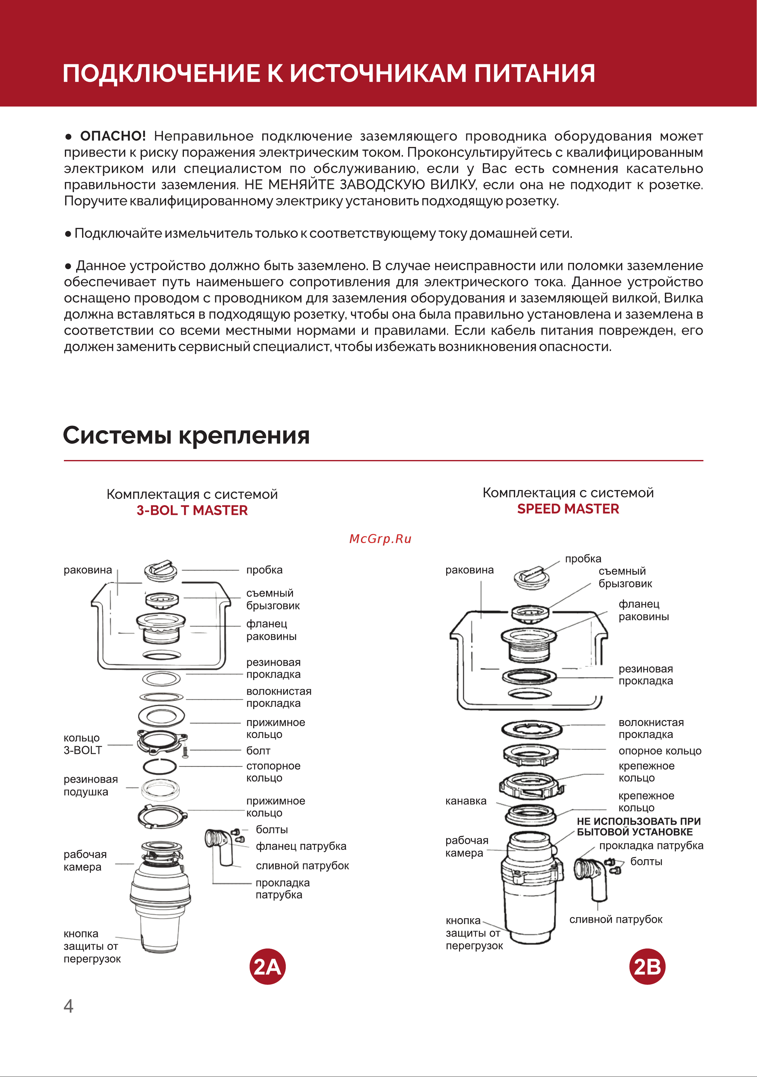 WASTE FIGHTER модель: f-12 junior slim HR-375E-3bolt (F-12) SL Инструкция по эксплуатации онлайн [4/12] 871962