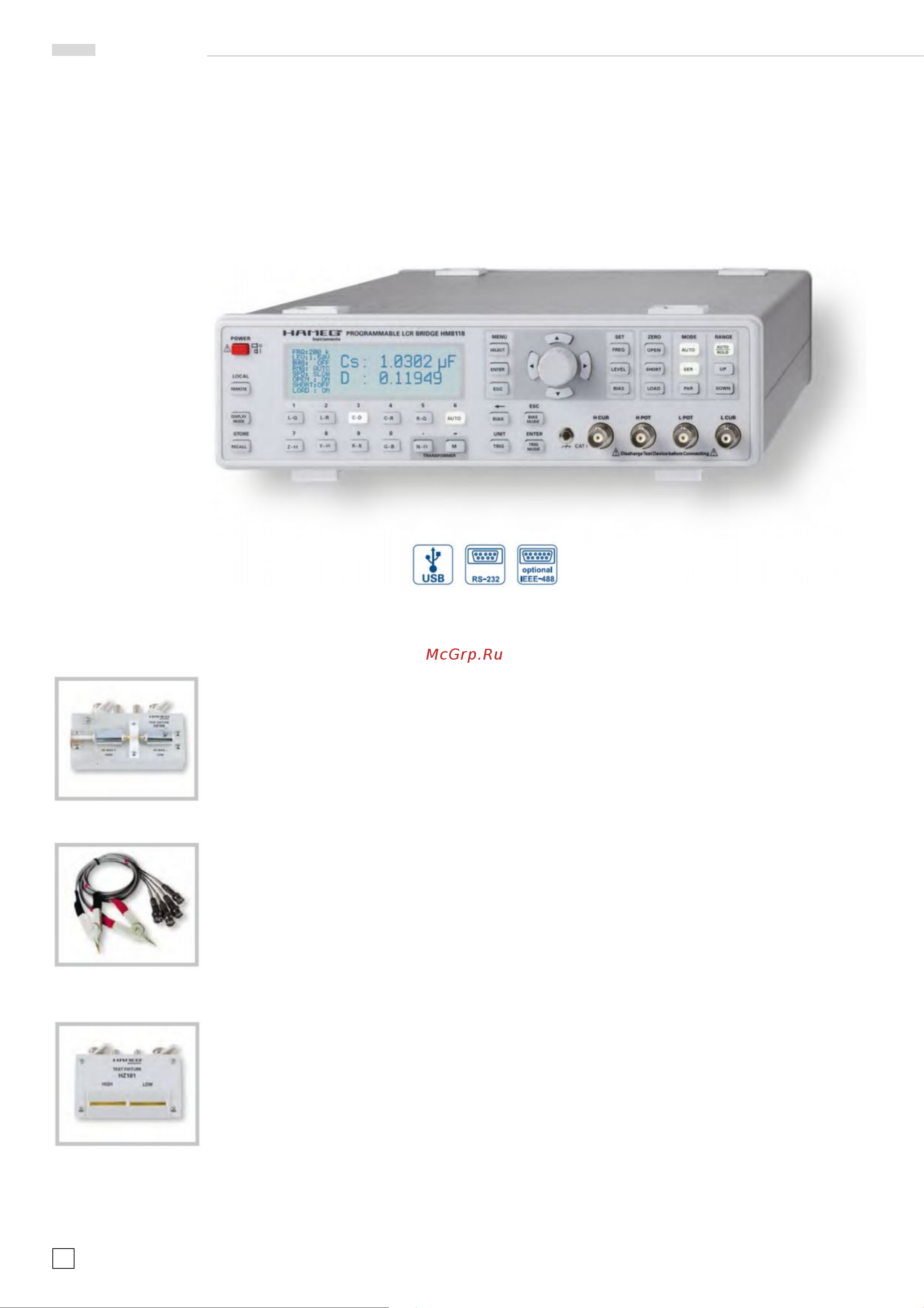 Rohde & Schwarz HM8118 Инструкция к товару онлайн [4/32] 871994