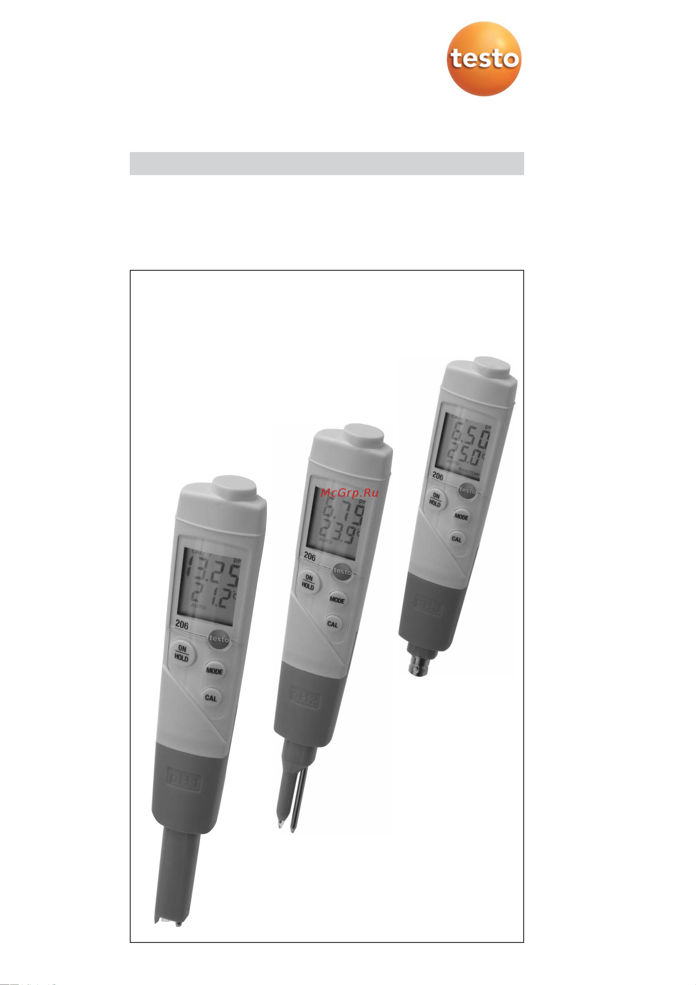 Testo 206-pH2 00000002447 0563 2062 Инструкция к товару онлайн [2/20] 872108