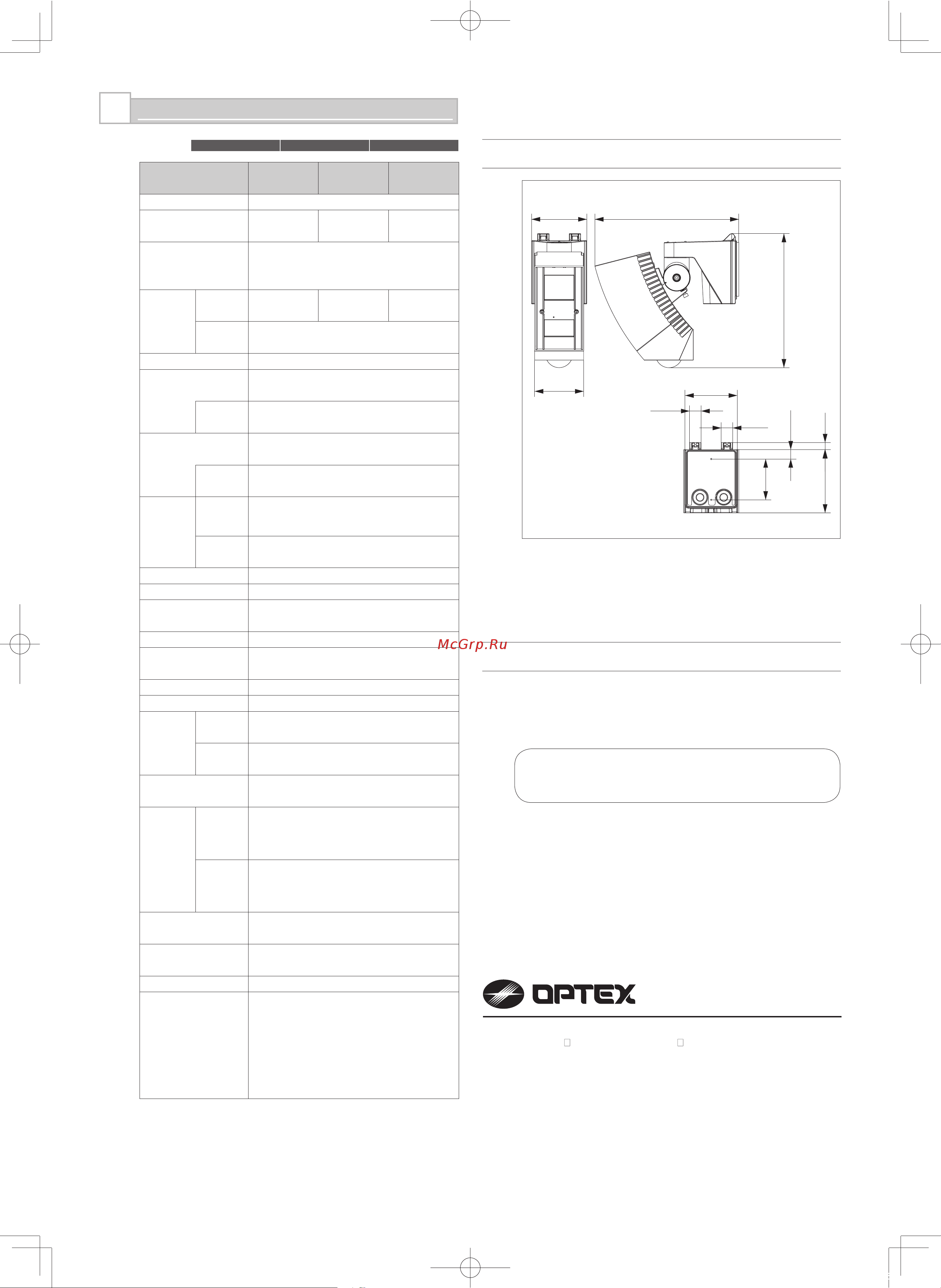 OPTEX SIP-100 Инструкция к товару онлайн [9/9] 872216