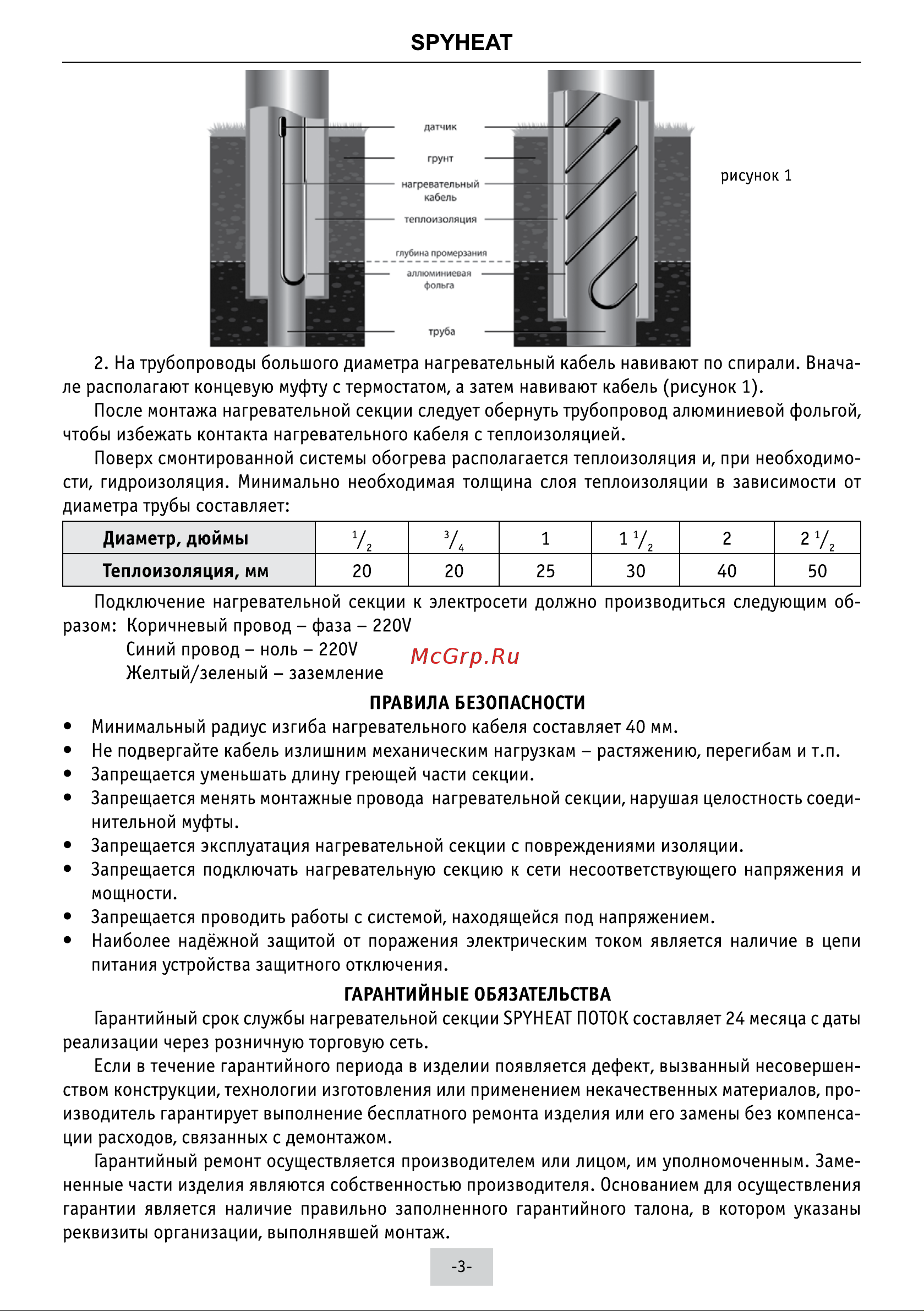 Spyheat SHFD-13-100 Инструкция по эксплуатации SHFD-Поток (SPYHEAT) онлайн [4/6] 872296