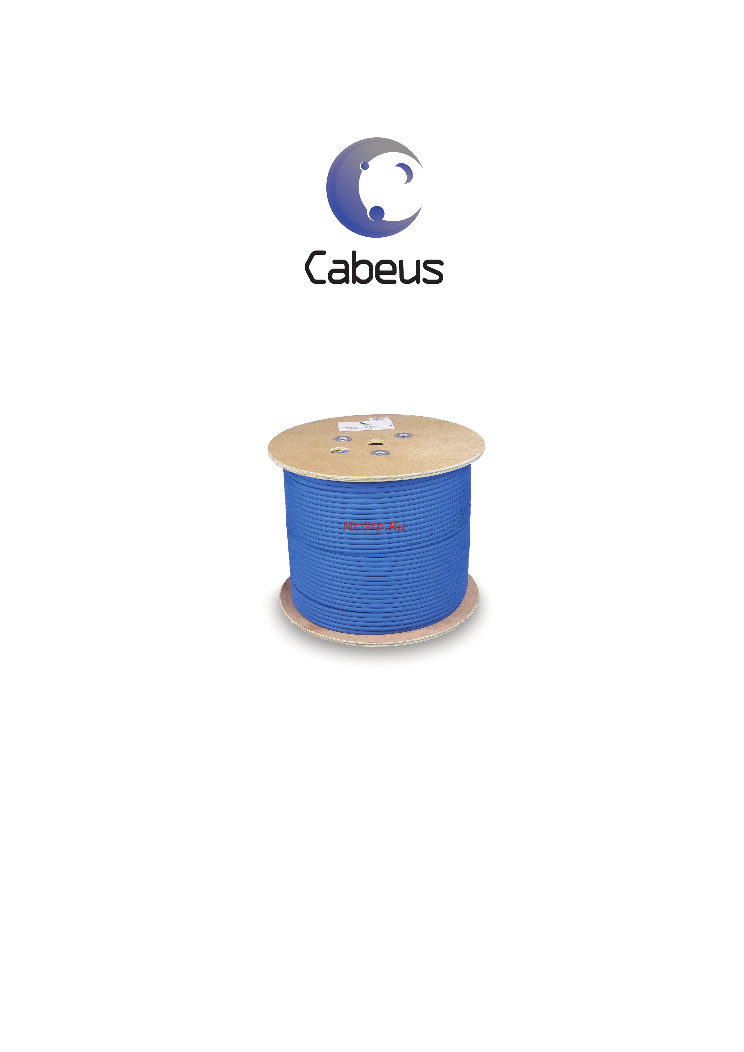 Cabeus категория 8 (40G, 2000 MHz), 4 пары (23 AWG), LSZH, нг(А)-HF, (100 м) SSTP-4P-Cat.8-SOLID-IN-LSZH-BL-100 Паспорт онлайн
