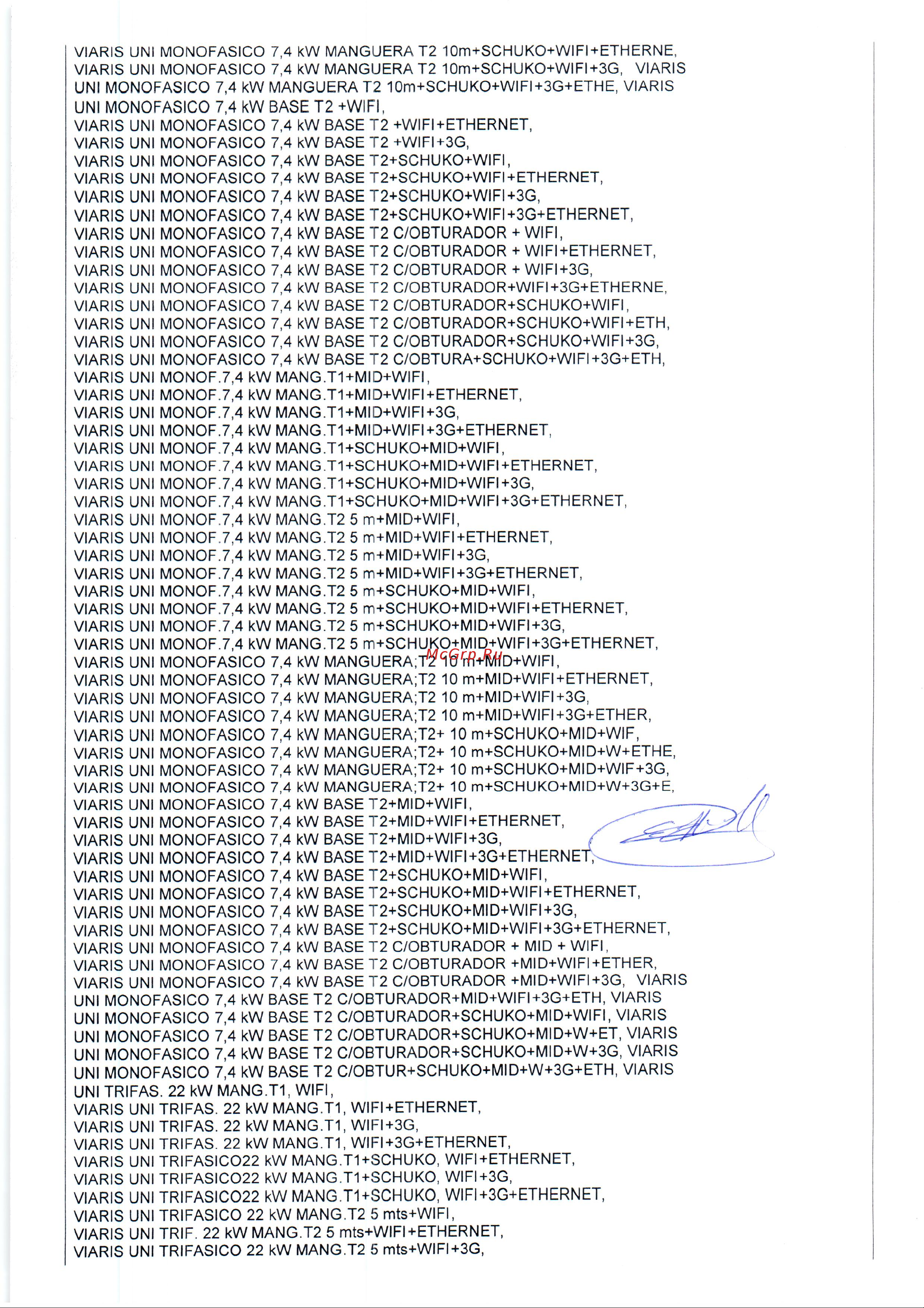 Orbis VIARIS UNI 7,4 kW 5m T2 WiFi+Ethernet OB94U220HA2 Декларация о соответствии онлайн [5/14] 872505