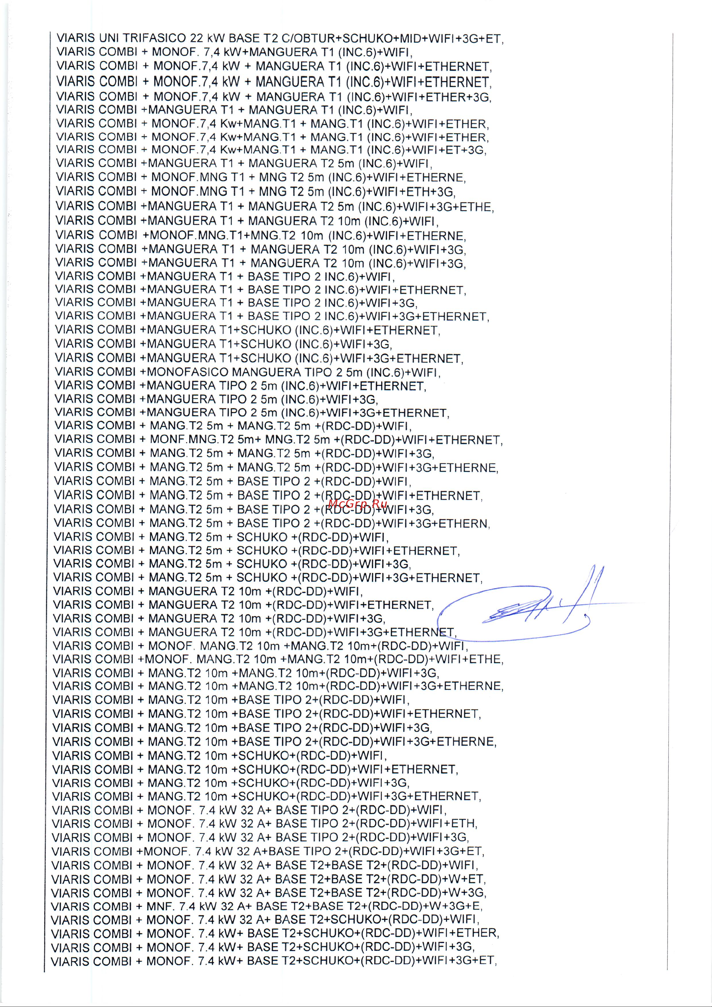 Orbis VIARIS UNI 7,4 kW 5m T2 WiFi+Ethernet OB94U220HA2 Декларация о соответствии онлайн [7/14] 872505
