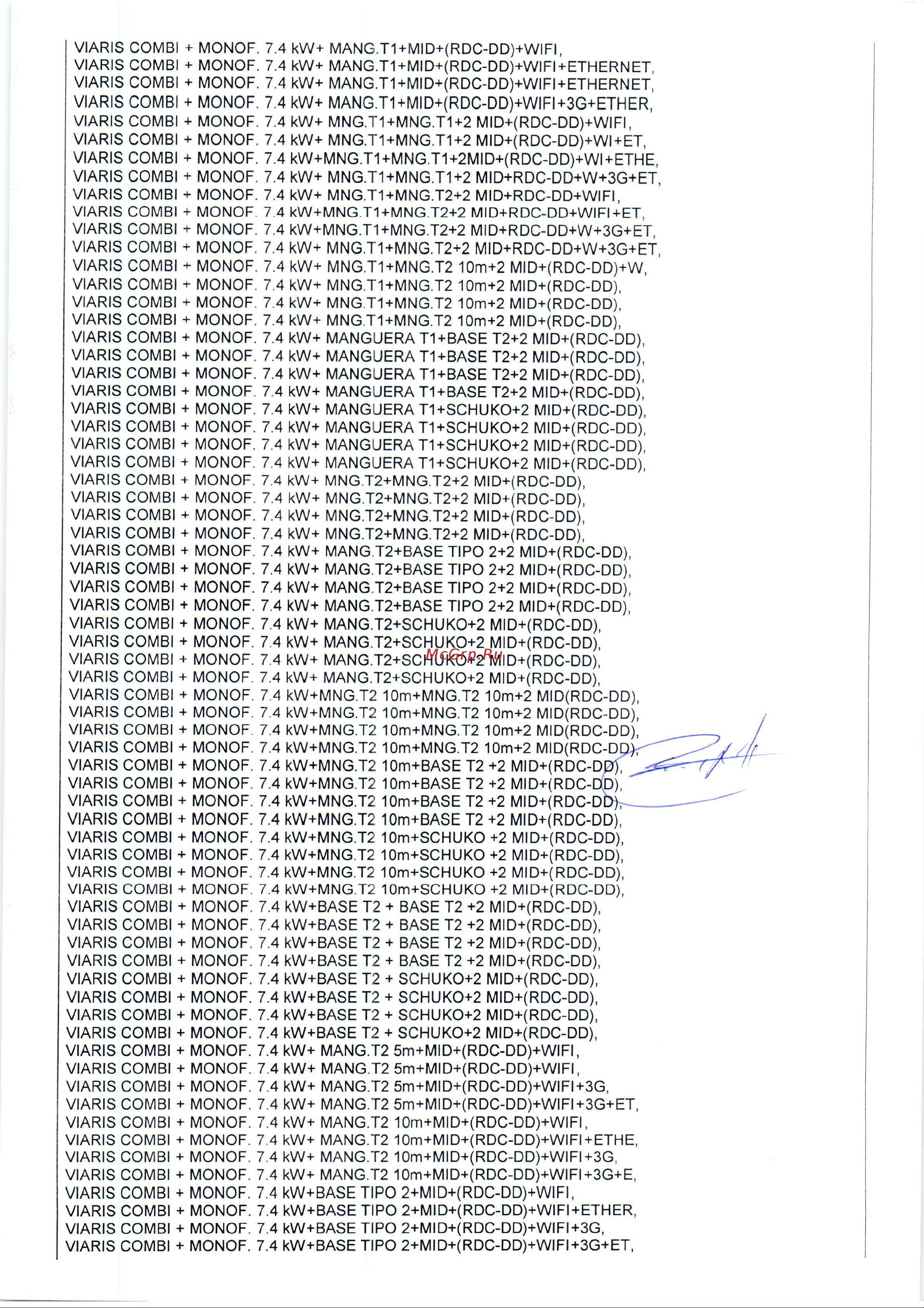 Orbis VIARIS UNI 7,4 kW 5m T2 WiFi+Ethernet OB94U220HA2 Декларация о соответствии онлайн [8/14] 872505