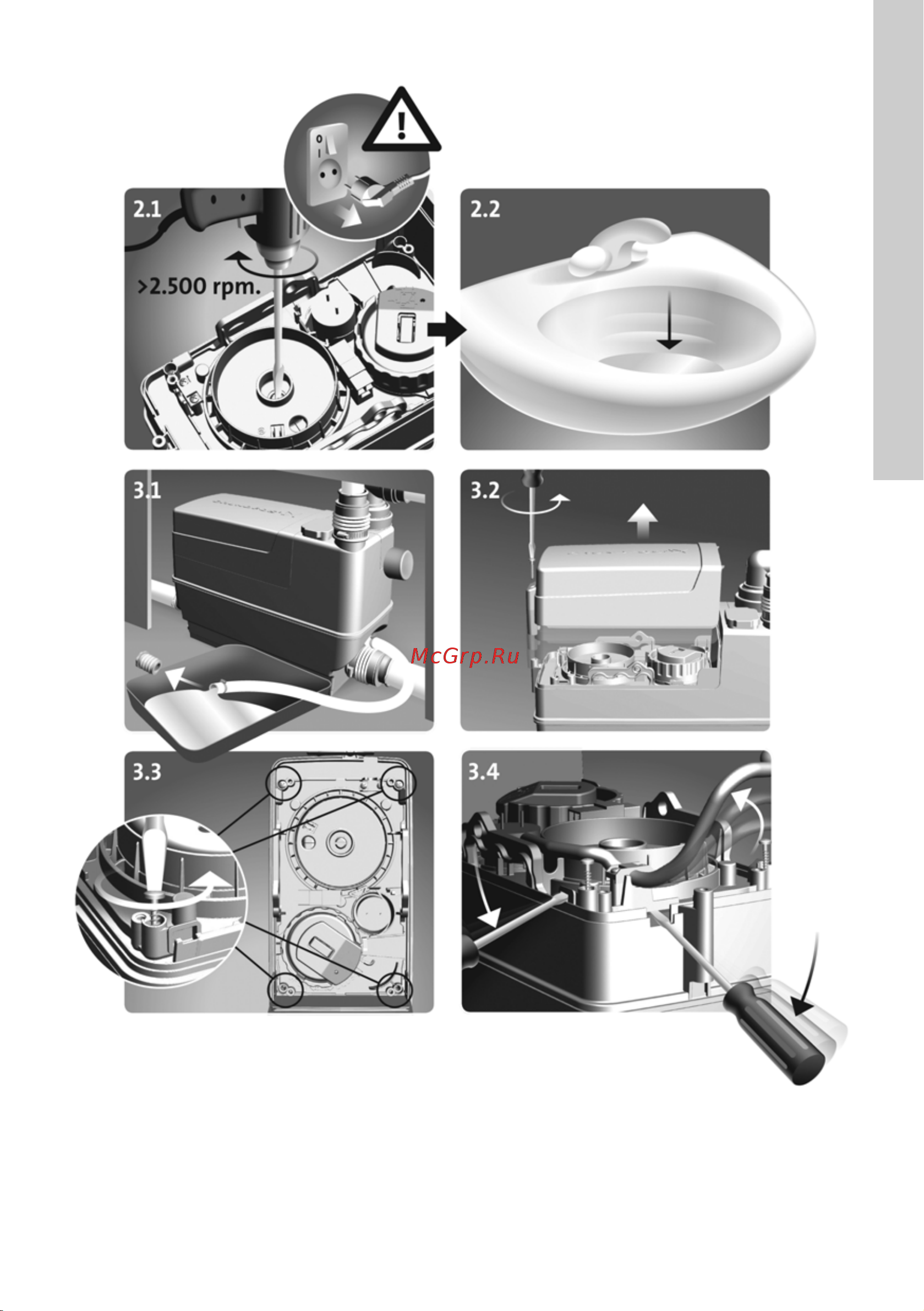 Grundfos Sololift2 C-3 97775317 Инструкция к Grundfos Sololift2 C-3 97775317 онлайн [11/16] 872727