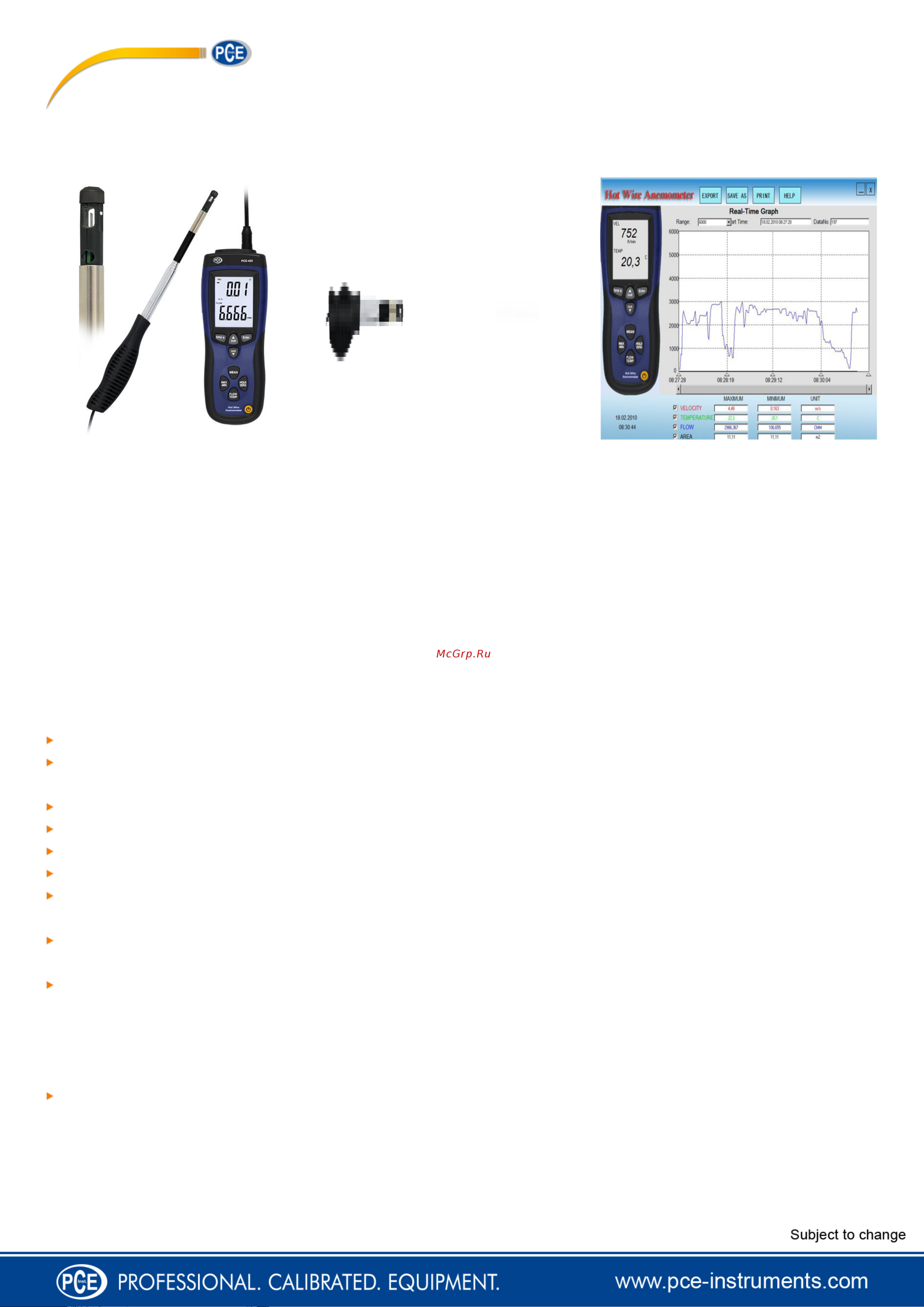 PCE 423 P40841 Технический паспорт онлайн