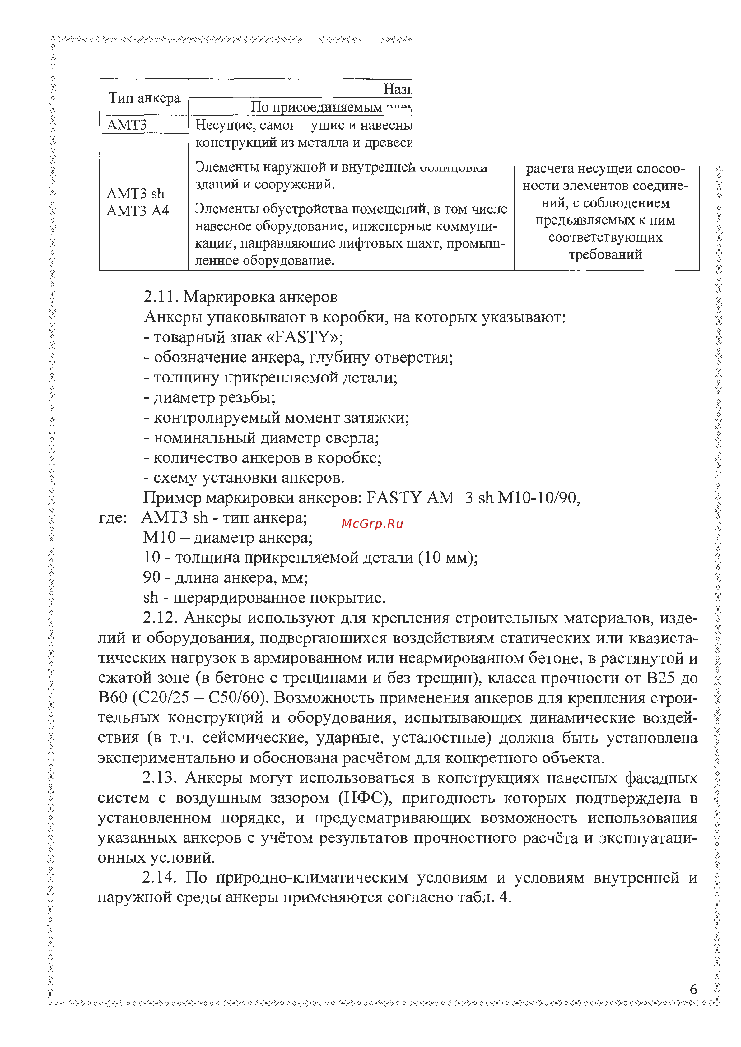 Fasty оцинк. сталь AMT3 M24-35/205 LLAP24205 ТС ТО онлайн [8/15] 872831